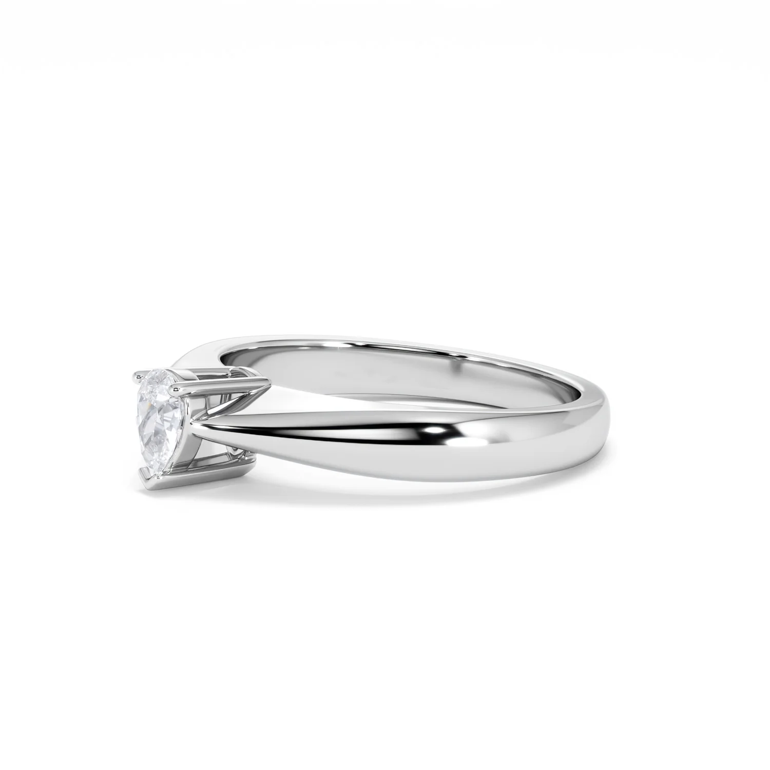 Naomi Pear Cut Lab Diamond Engagement Ring 0.33ct H/SI in 925 Silver - Image 78