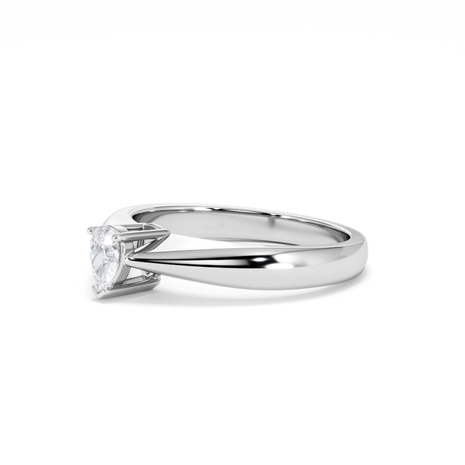 Naomi Pear Cut Lab Diamond Engagement Ring 0.33ct H/SI in 925 Silver - Image 79