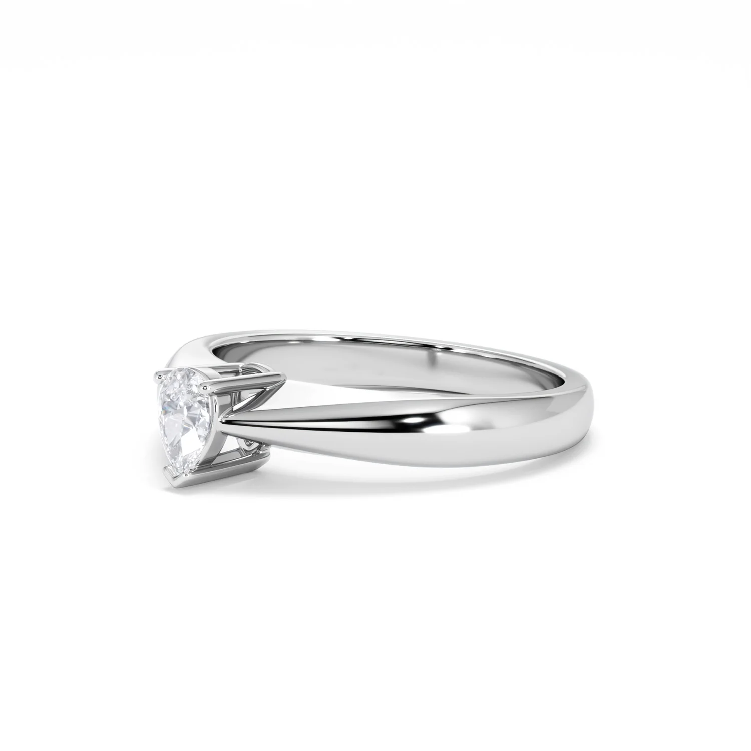 Naomi Pear Cut Lab Diamond Engagement Ring 0.33ct H/SI in 925 Silver - Image 80