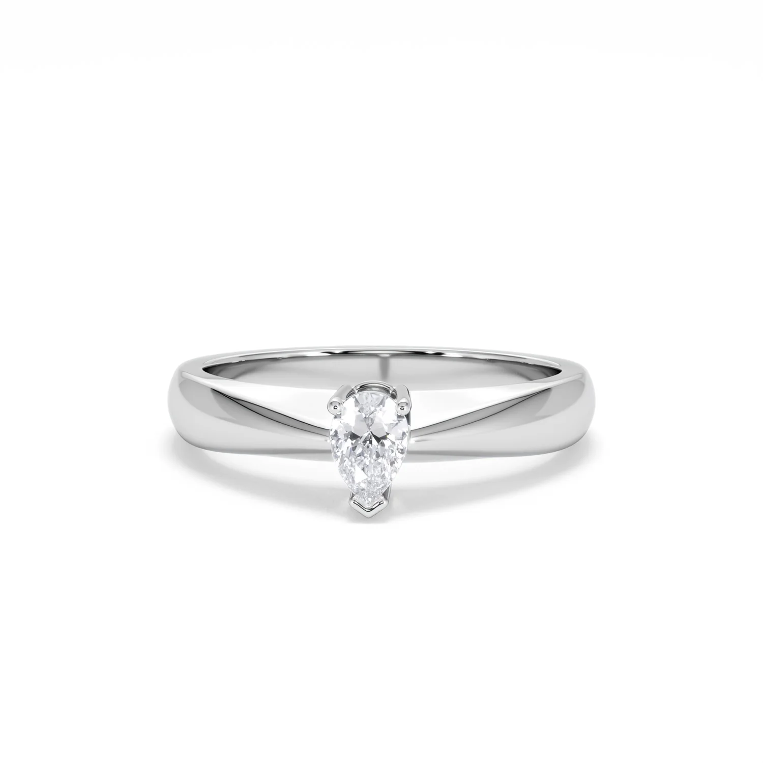 Naomi Pear Cut Lab Diamond Engagement Ring 0.33ct H/SI in 925 Silver - Image 89