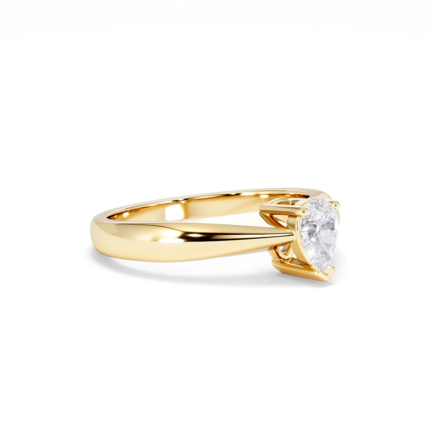 Naomi Pear Cut Lab Diamond Engagement Ring 0.50ct H/SI in 18k Gold Vermeil - Image 19