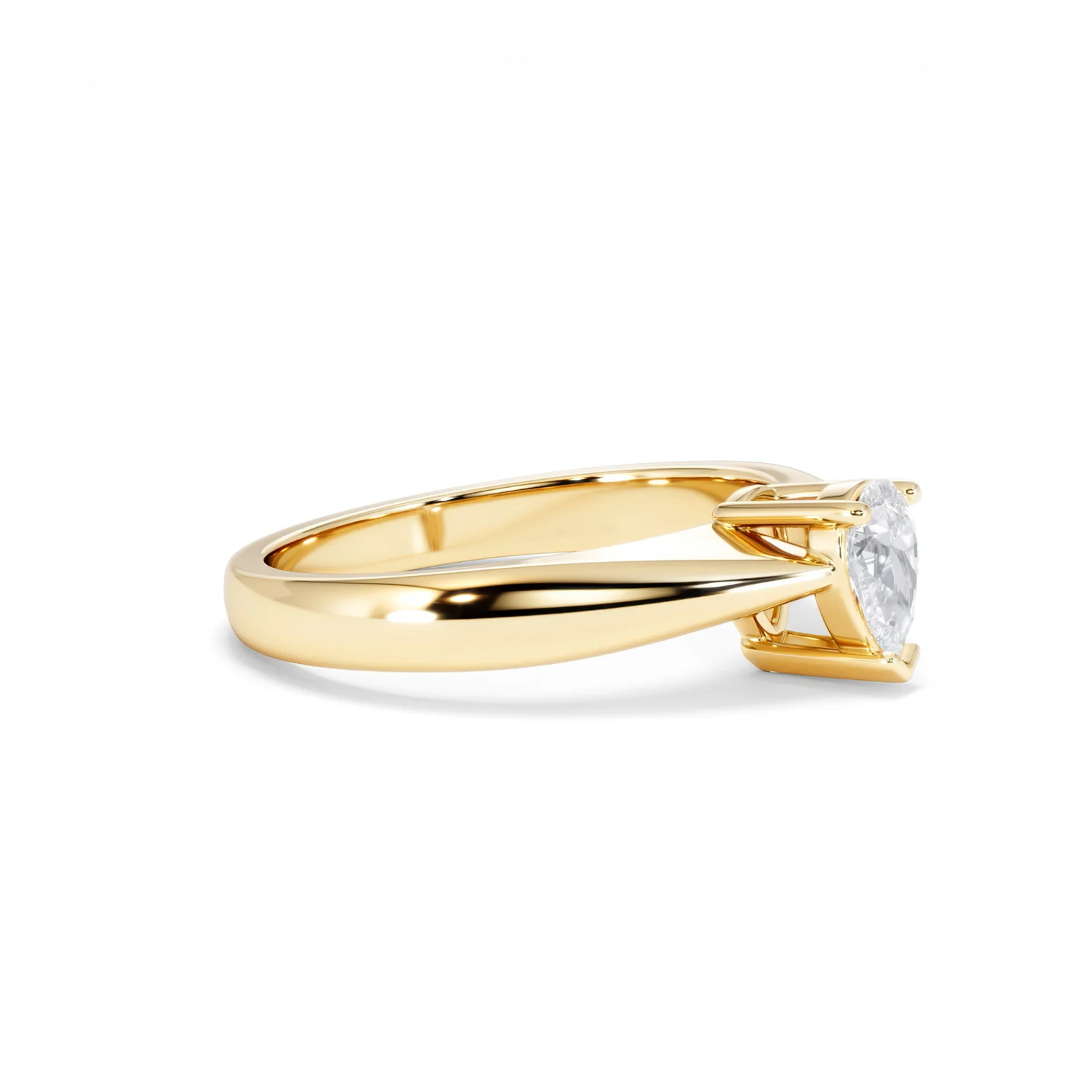 Naomi Pear Cut Lab Diamond Engagement Ring 0.50ct H/SI in 18k Gold Vermeil - Image 23
