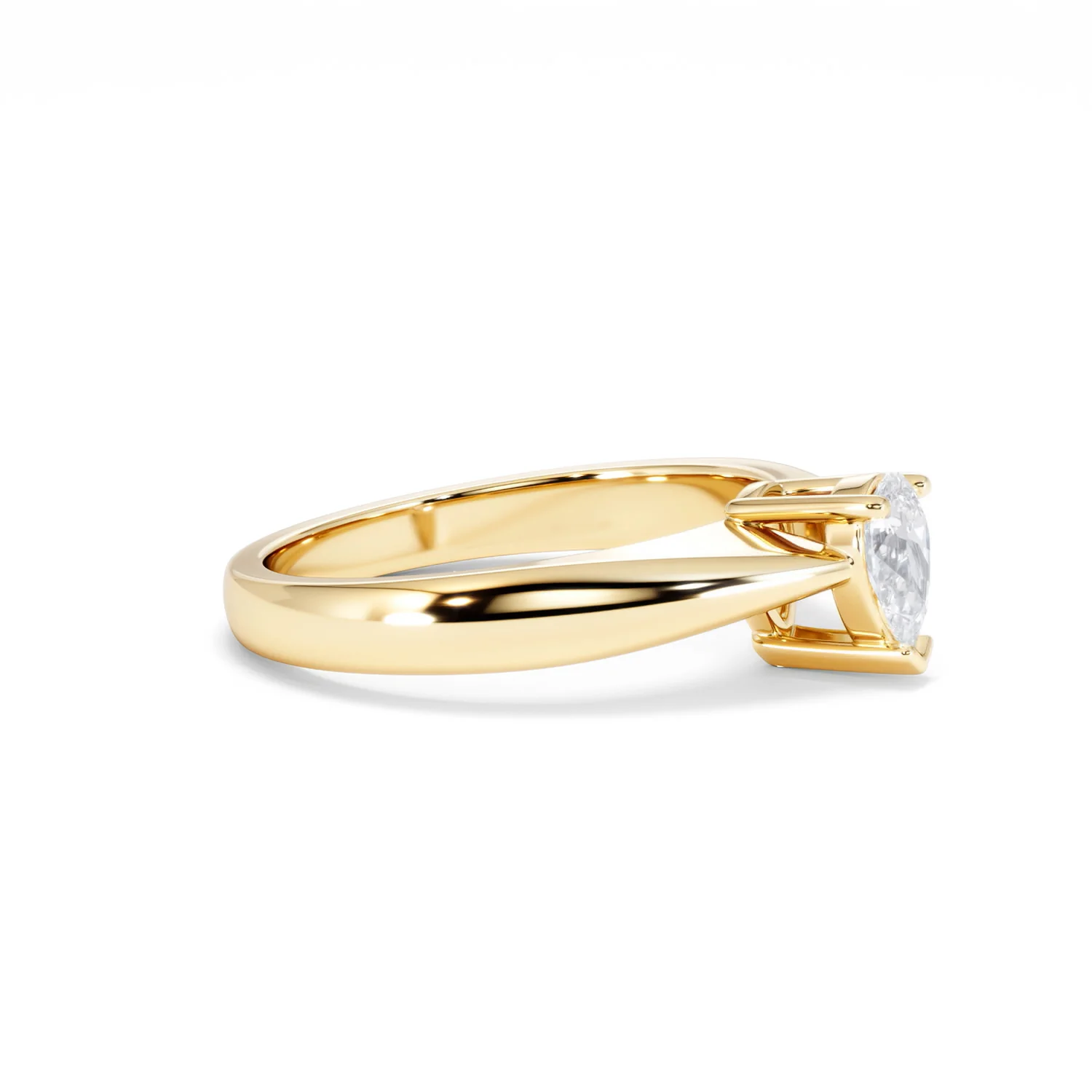 Naomi Pear Cut Lab Diamond Engagement Ring 0.50ct H/SI in 18k Gold Vermeil - Image 24