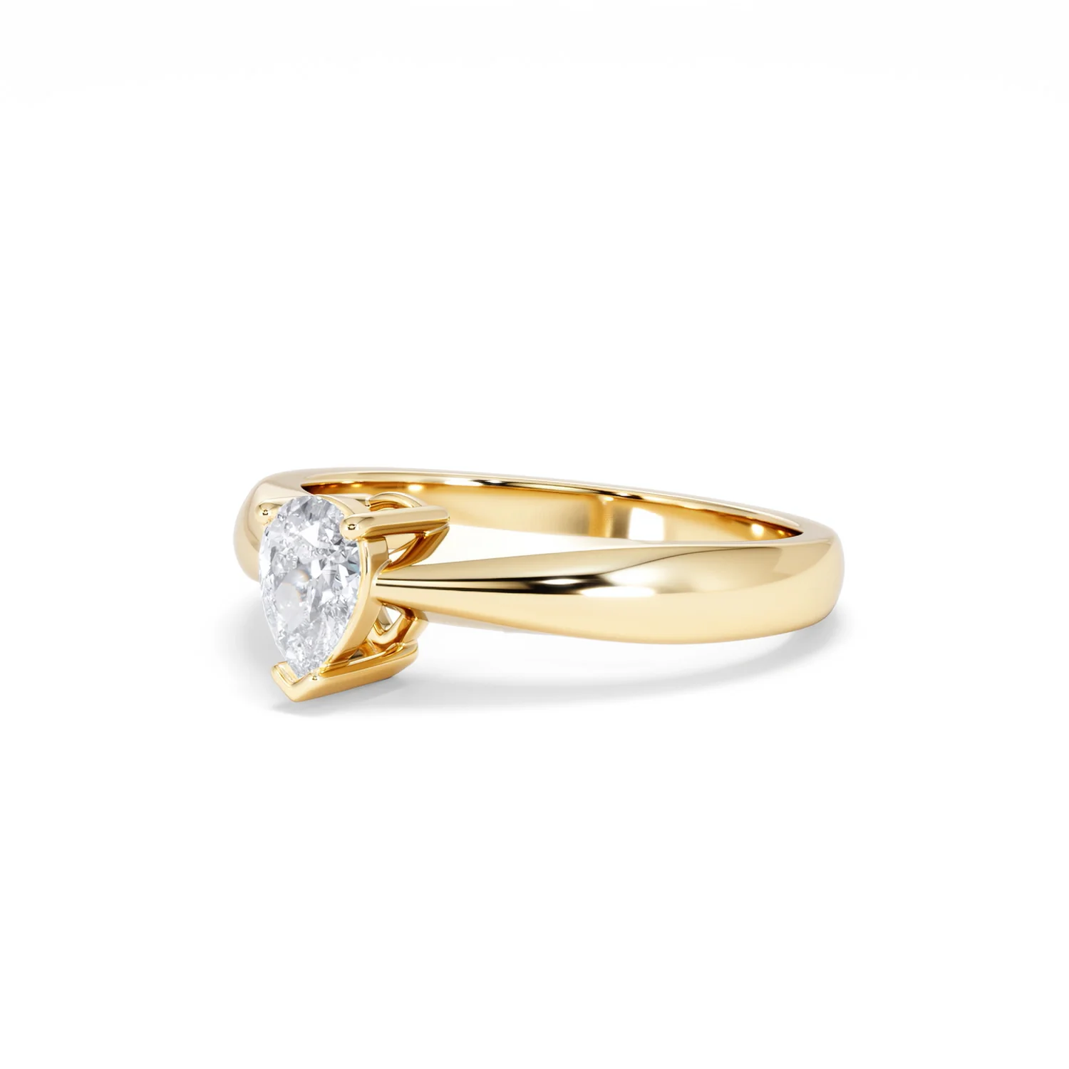 Naomi Pear Cut Lab Diamond Engagement Ring 0.50ct H/SI in 18k Gold Vermeil - Image 82
