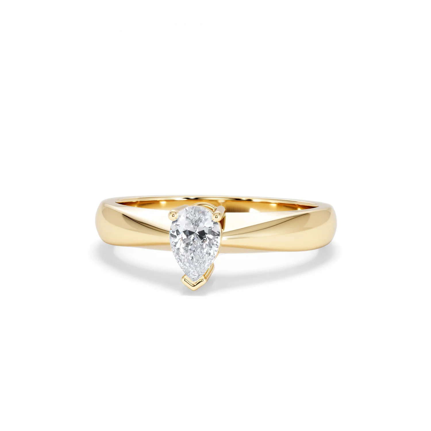 Naomi Pear Cut Lab Diamond Engagement Ring 0.50ct H/SI in 18k Gold Vermeil - Image 88