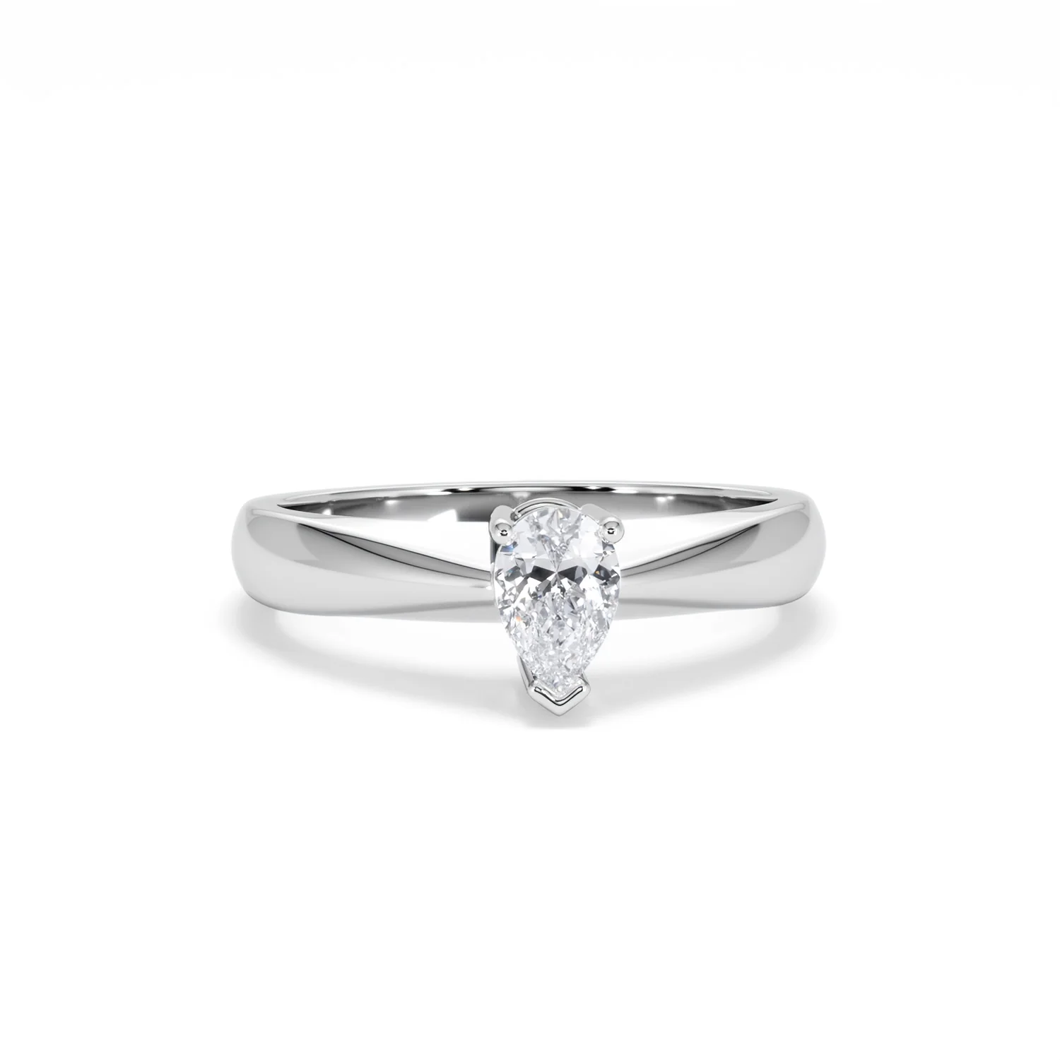 Naomi Pear Cut Lab Diamond Engagement Ring 0.50ct H/SI in 925 Silver - Image 11