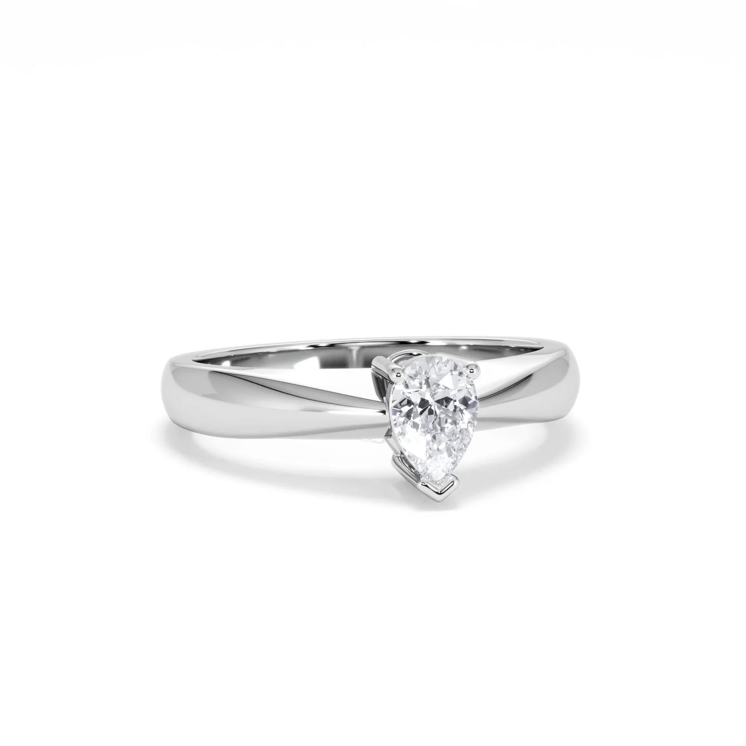 Naomi Pear Cut Lab Diamond Engagement Ring 0.50ct H/SI in 925 Silver - Image 13
