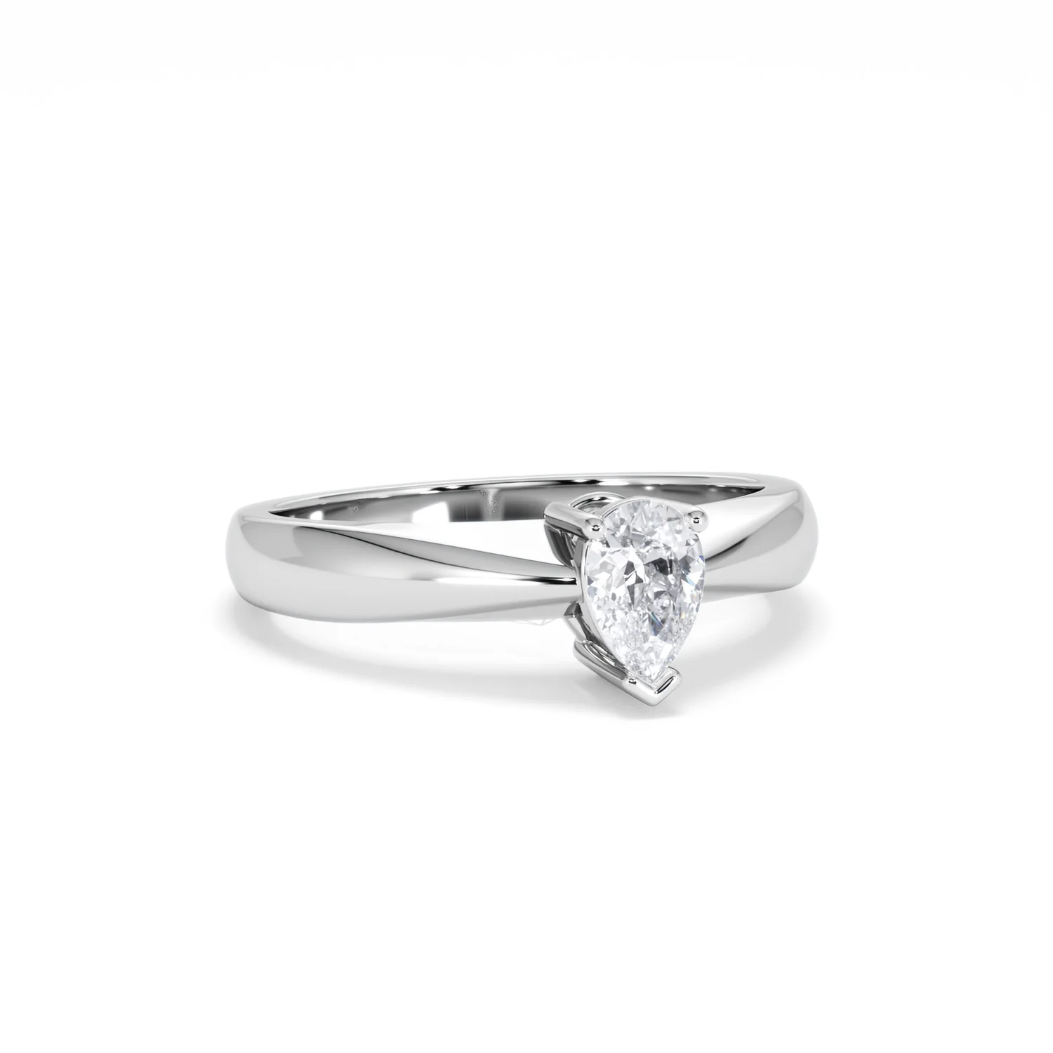 Naomi Pear Cut Lab Diamond Engagement Ring 0.50ct H/SI in 925 Silver - Image 14