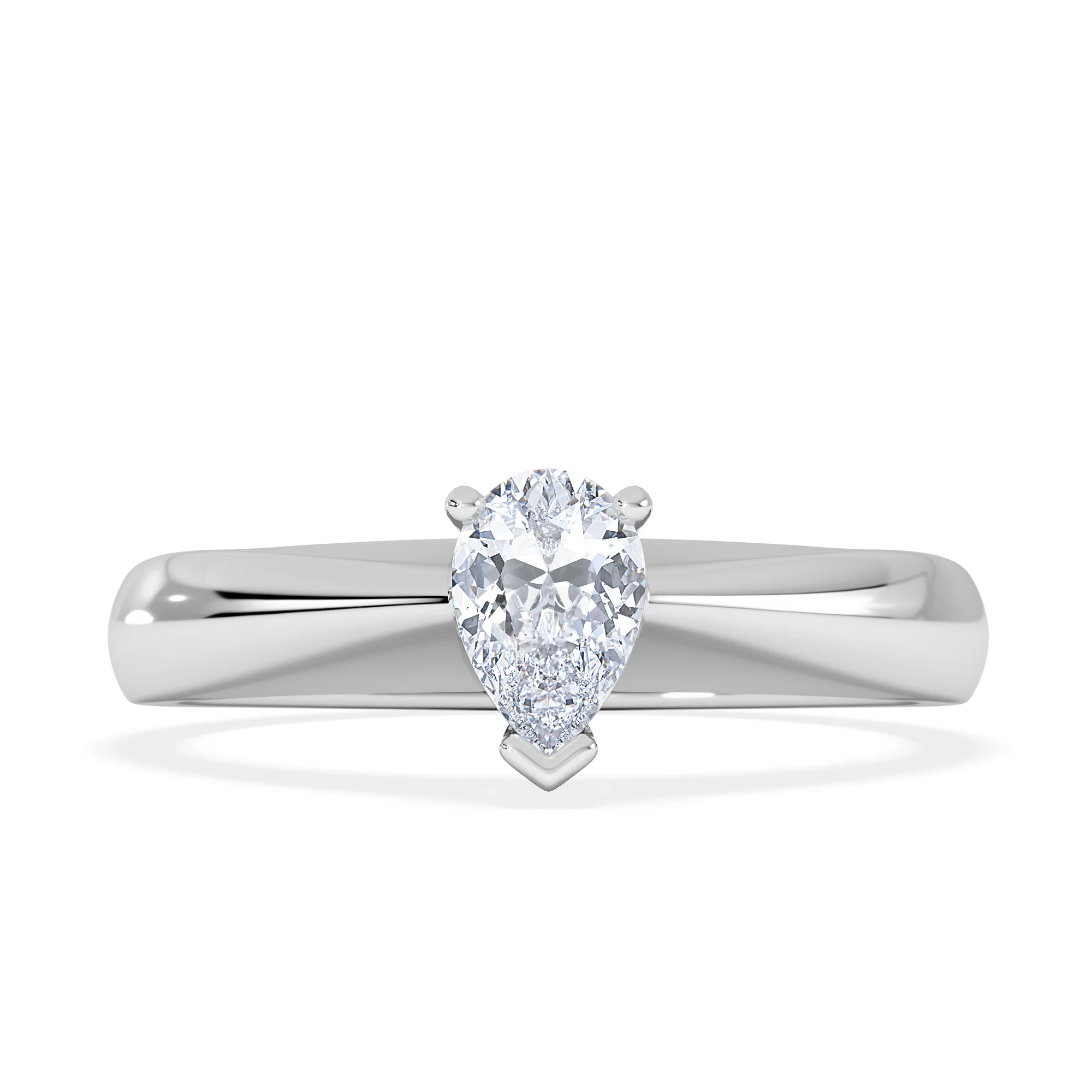 Naomi Pear Cut Lab Diamond Engagement Ring 0.50ct H/SI in 925 Silver - Image 7