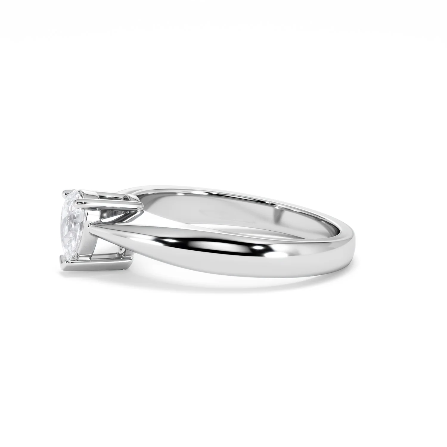 Naomi Pear Cut Lab Diamond Engagement Ring 0.50ct H/SI in 925 Silver - Image 74