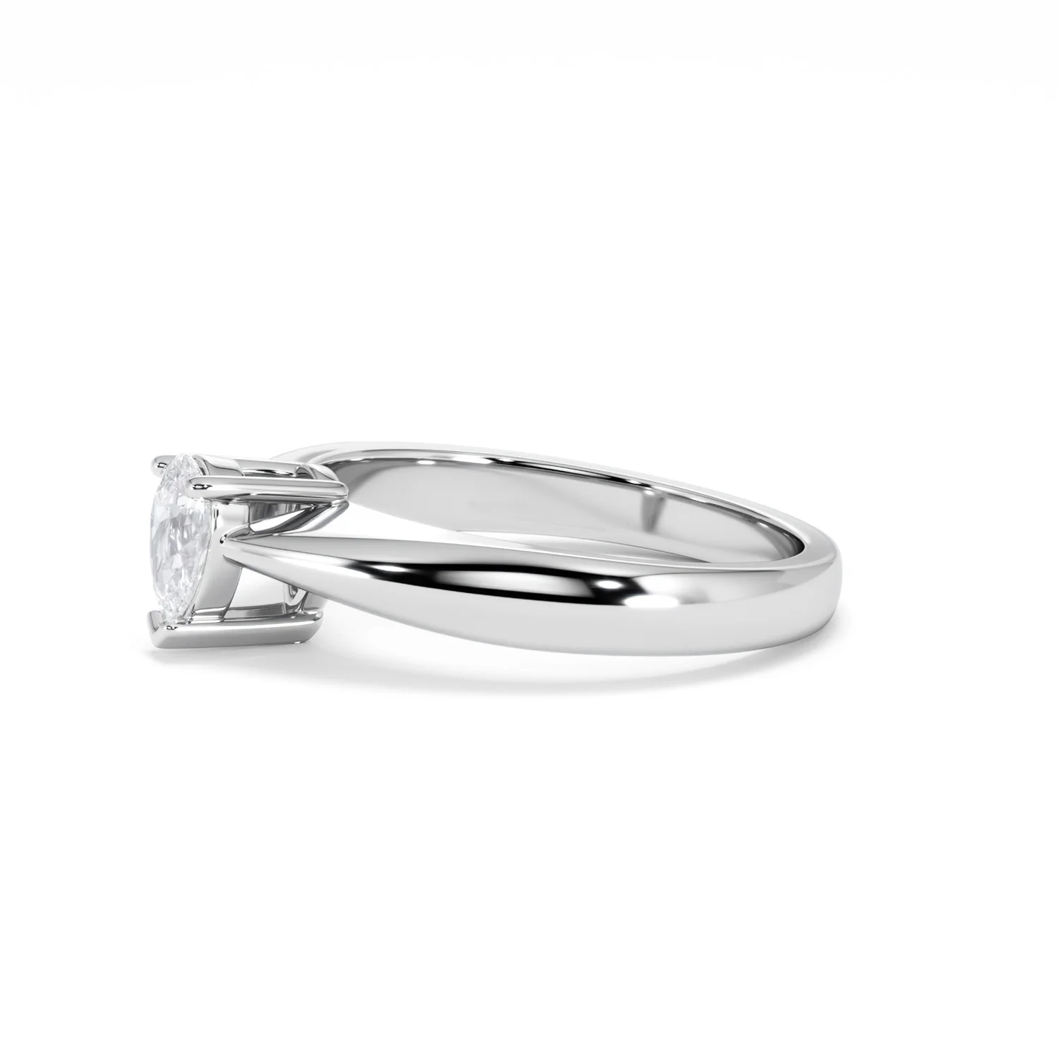Naomi Pear Cut Lab Diamond Engagement Ring 0.50ct H/SI in 925 Silver - Image 75