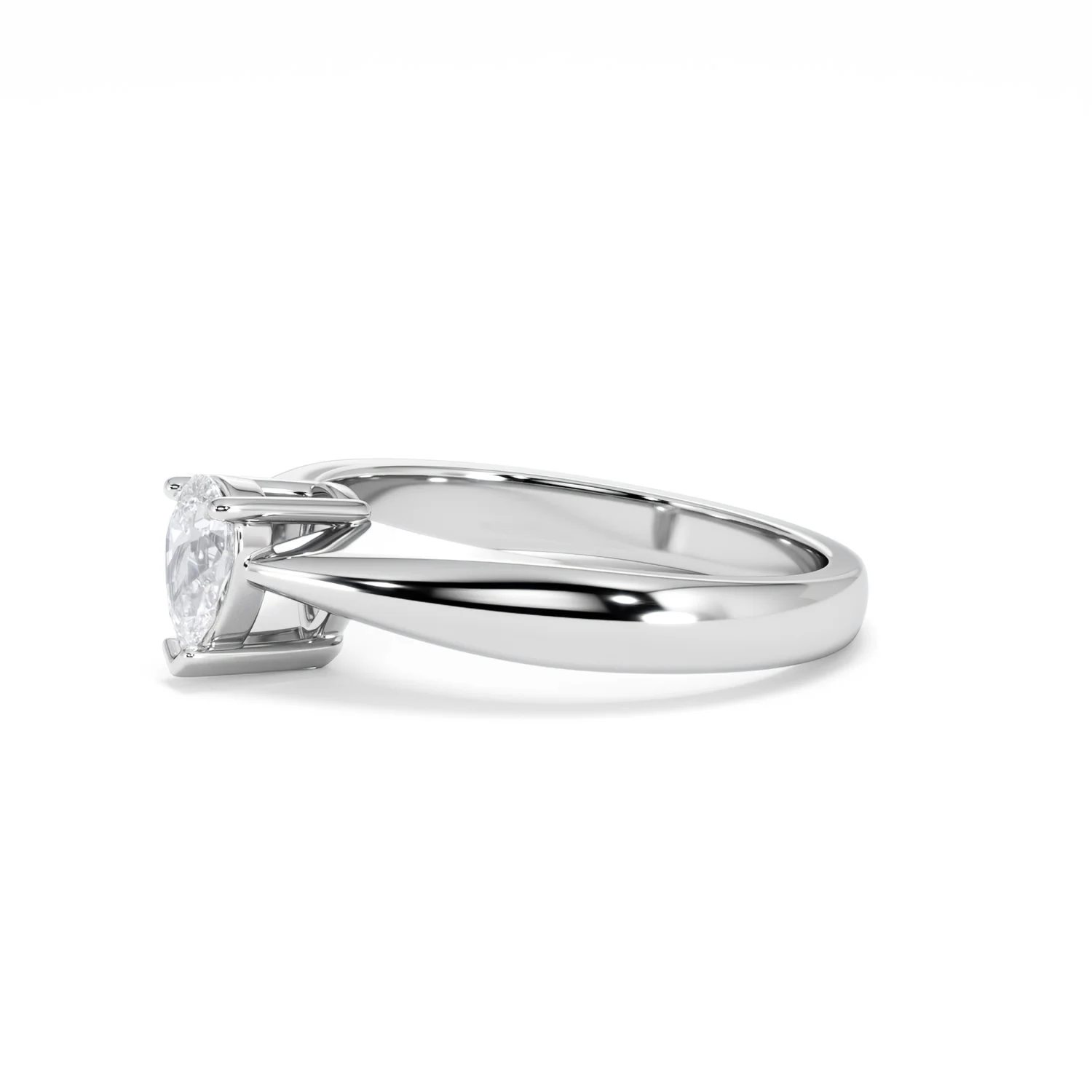 Naomi Pear Cut Lab Diamond Engagement Ring 0.50ct H/SI in 925 Silver - Image 76