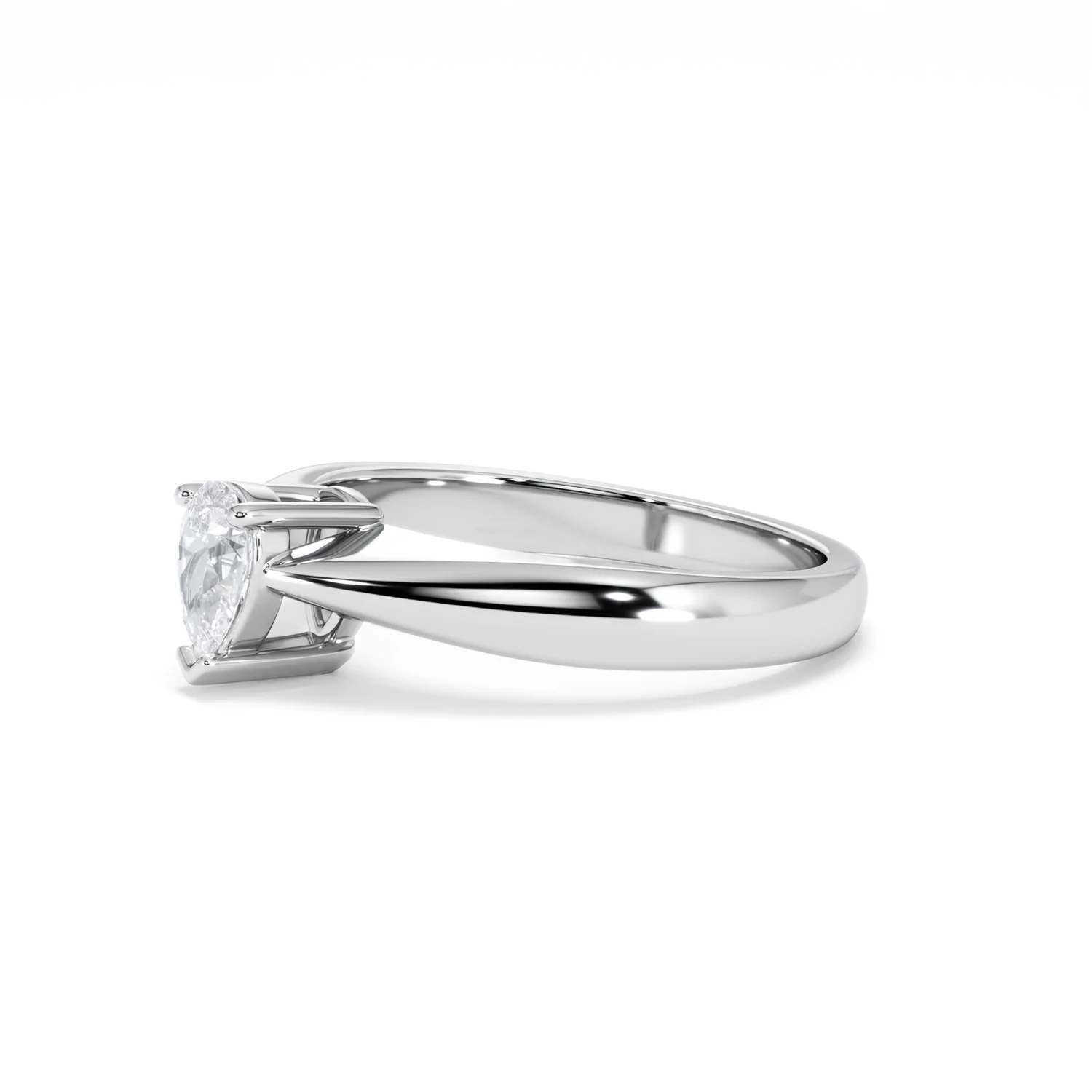 Naomi Pear Cut Lab Diamond Engagement Ring 0.50ct H/SI in 925 Silver - Image 77