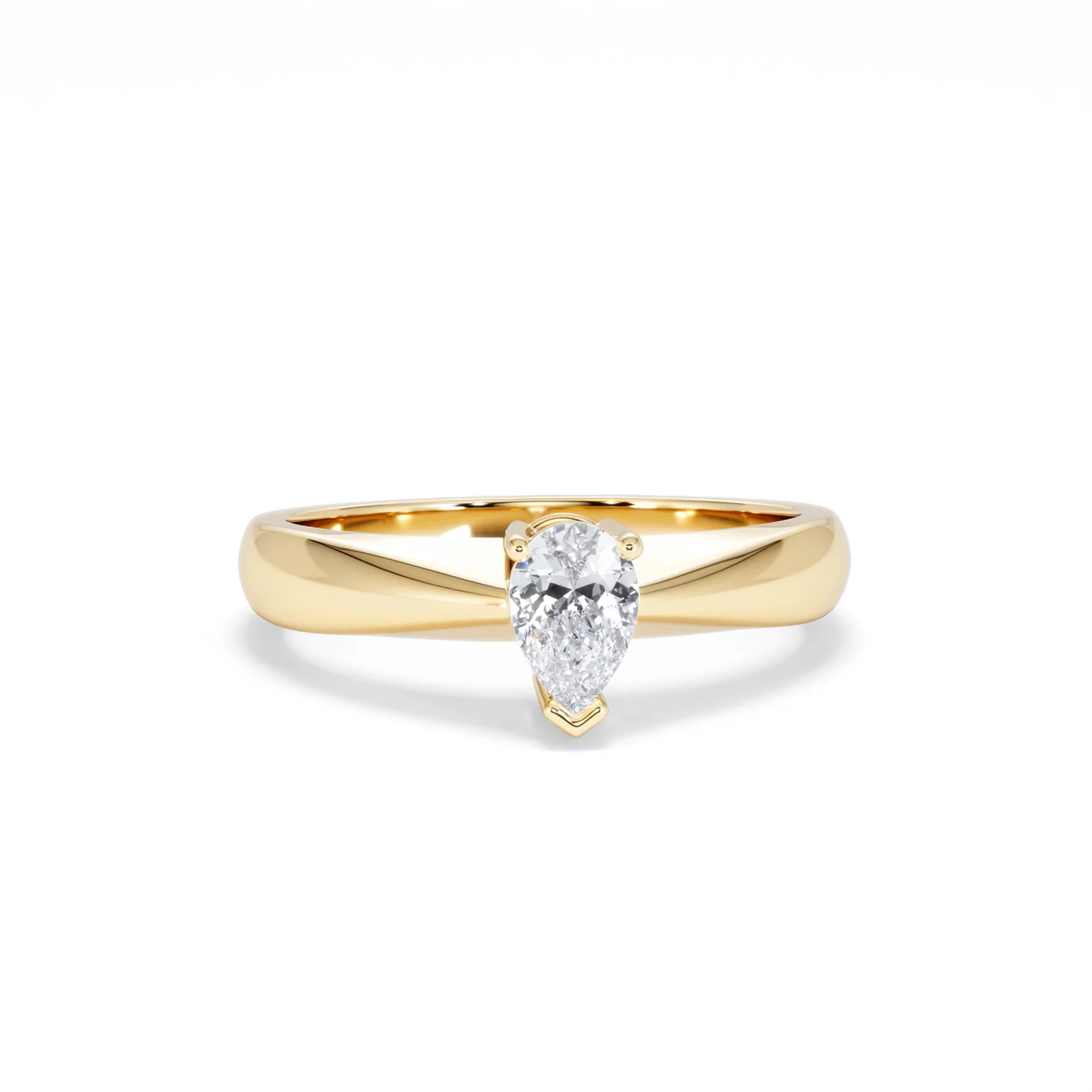 Naomi Pear Cut Lab Diamond Engagement Ring 0.50ct H/SI in 9k Gold - Image 11