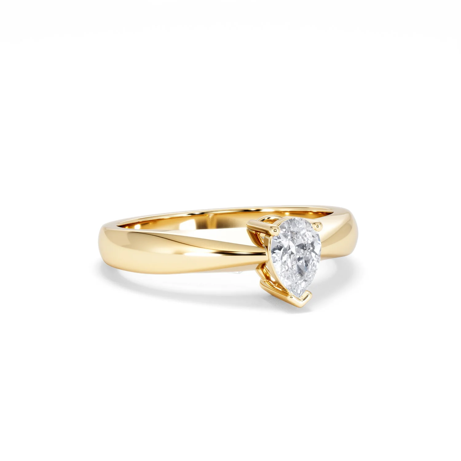 Naomi Pear Cut Lab Diamond Engagement Ring 0.50ct H/SI in 9k Gold - Image 15