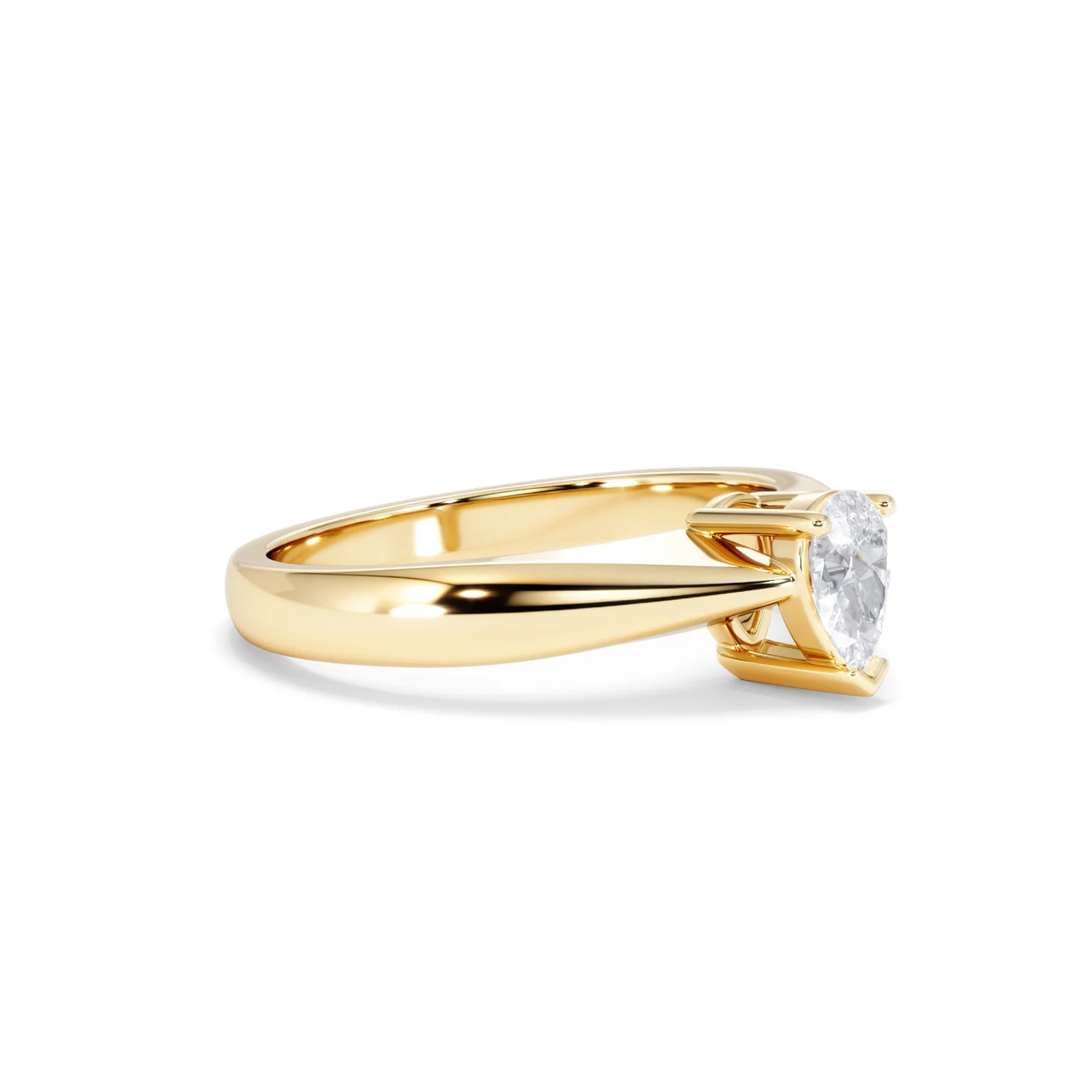 Naomi Pear Cut Lab Diamond Engagement Ring 0.50ct H/SI in 9k Gold - Image 21