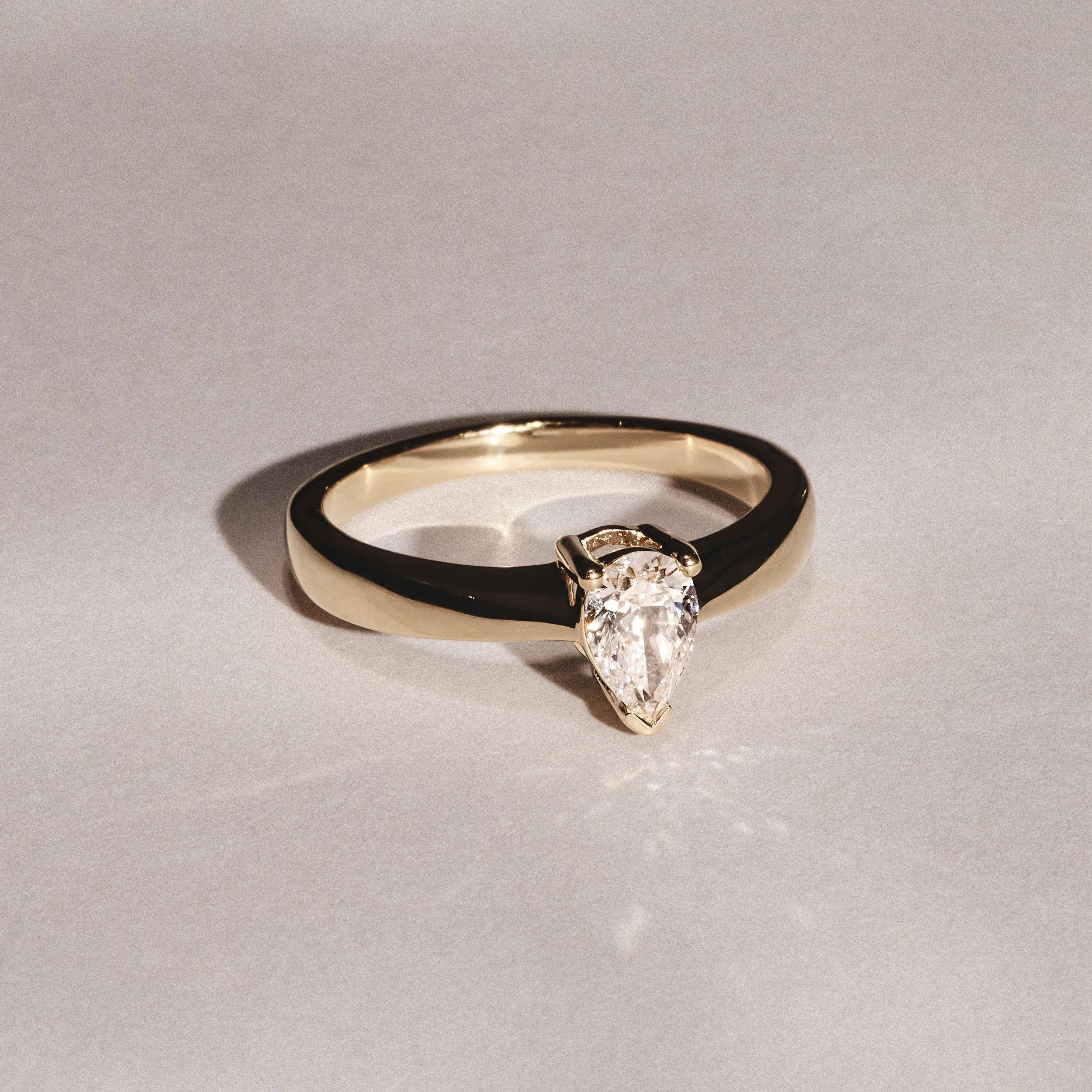 Naomi Pear Cut Lab Diamond Engagement Ring 0.50ct H/SI in 9k Gold - Image 6