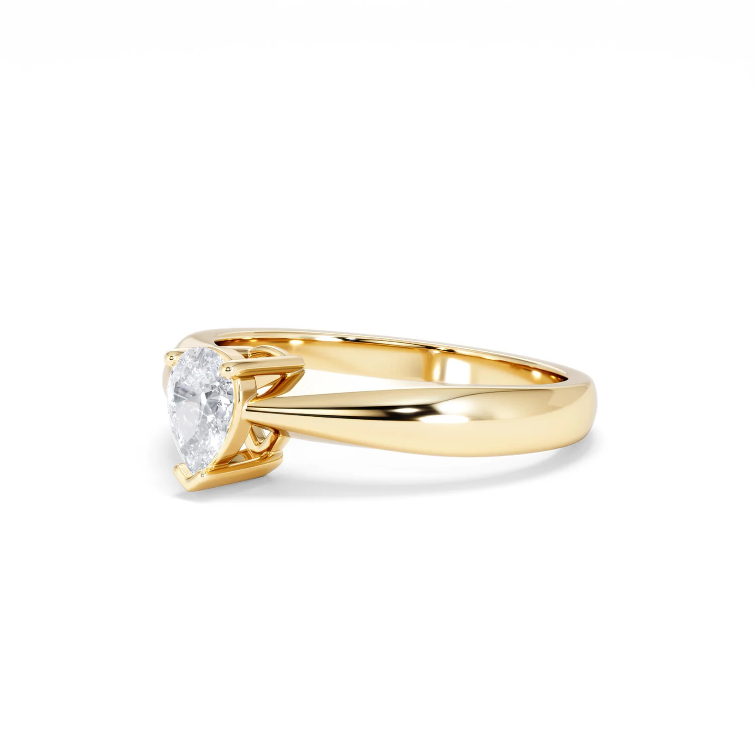 Naomi Pear Cut Lab Diamond Engagement Ring 0.50ct H/SI in 9k Gold - Image 81