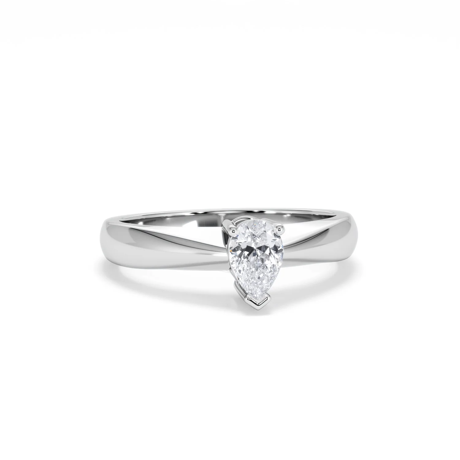 Naomi Pear Cut Lab Diamond Engagement Ring 0.50ct H/SI in 9k White Gold - Image 12