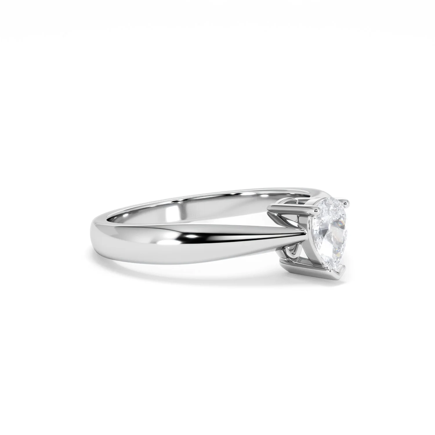 Naomi Pear Cut Lab Diamond Engagement Ring 0.50ct H/SI in 9k White Gold - Image 20