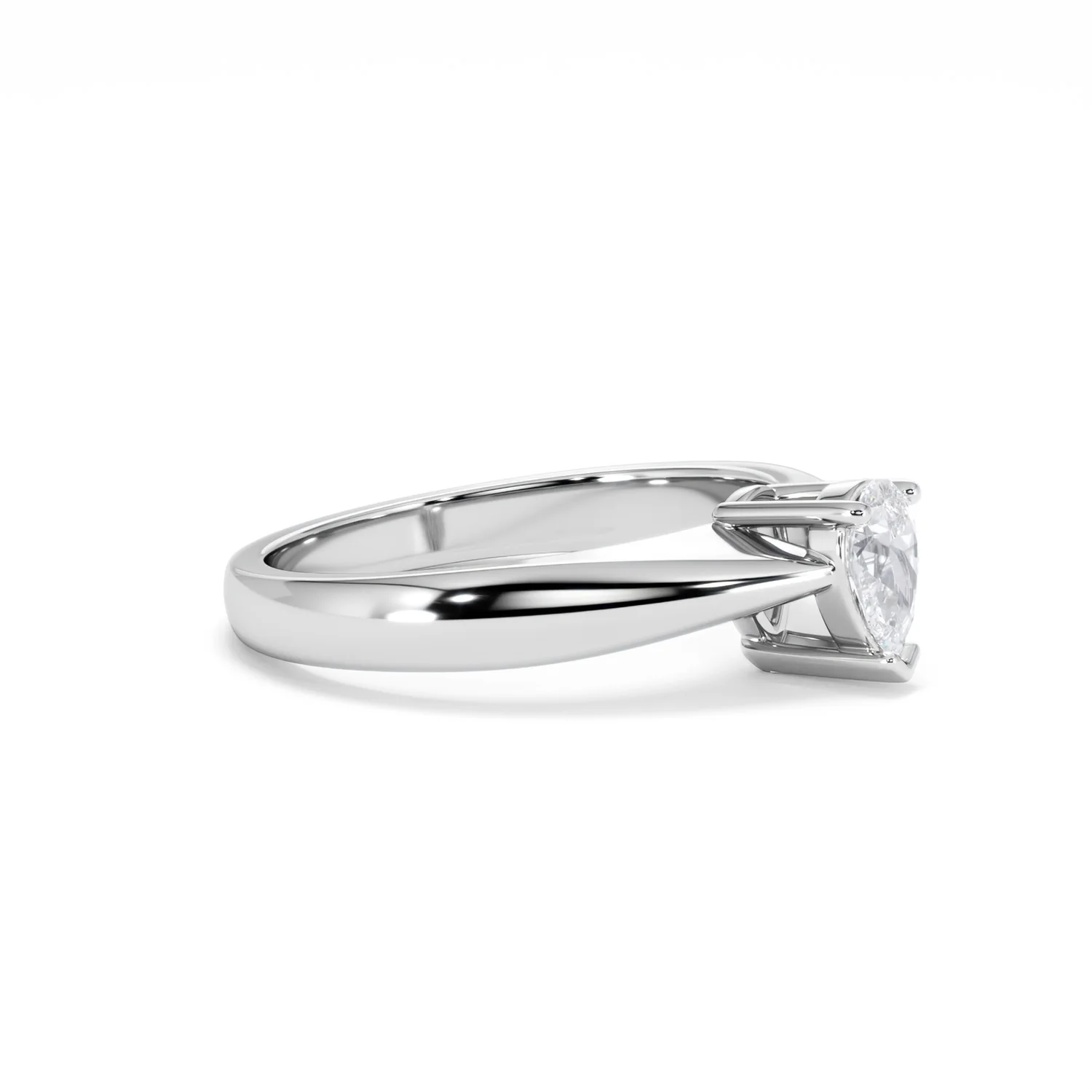 Naomi Pear Cut Lab Diamond Engagement Ring 0.50ct H/SI in 9k White Gold - Image 23