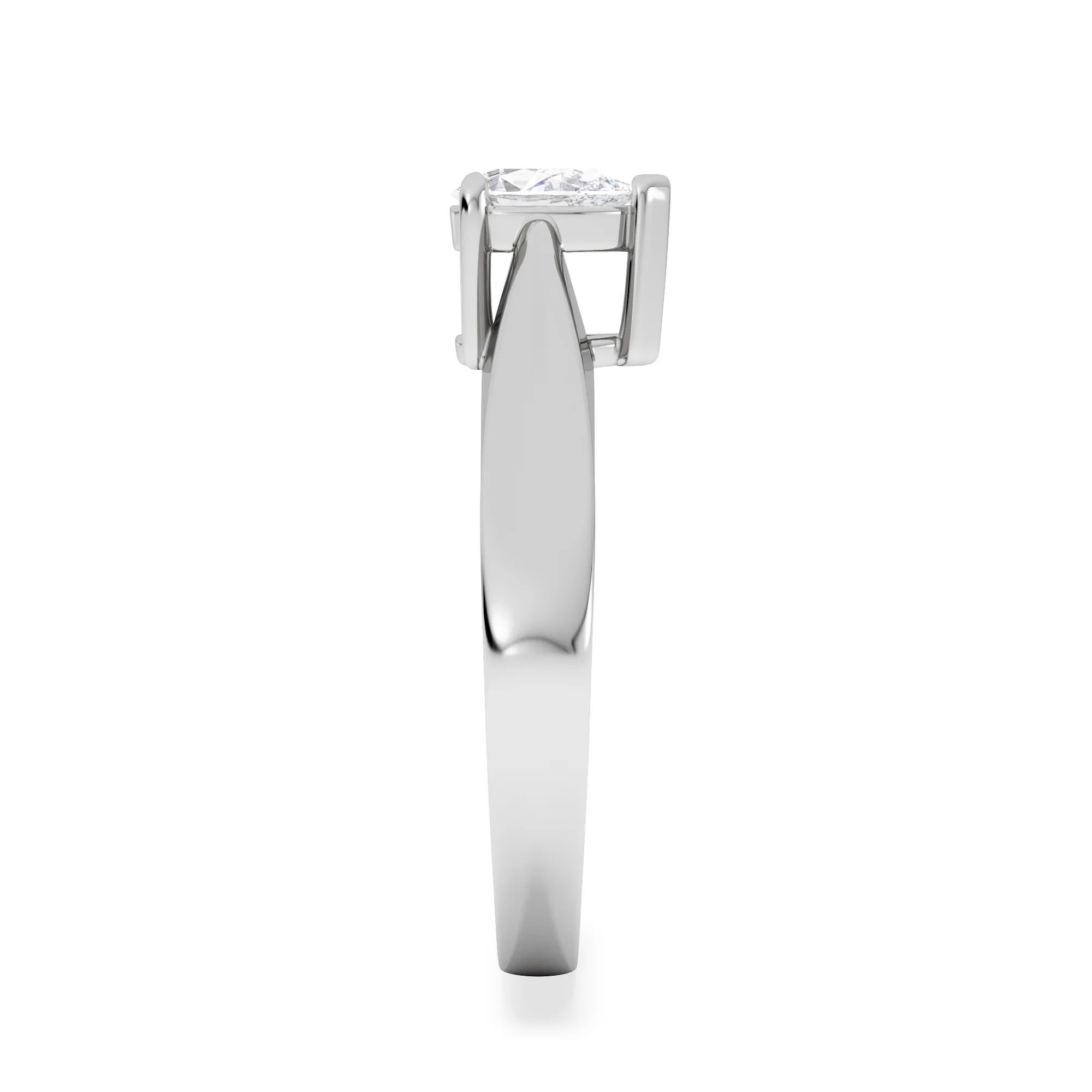 Naomi Pear Cut Lab Diamond Engagement Ring 0.50ct H/SI in 9k White Gold - Image 5