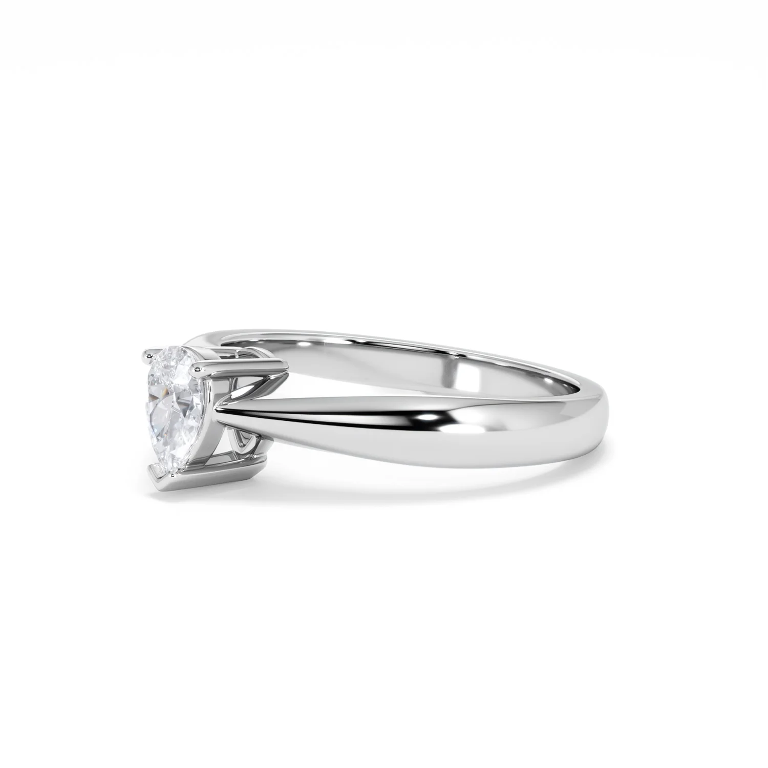 Naomi Pear Cut Lab Diamond Engagement Ring 0.50ct H/SI in 9k White Gold - Image 79