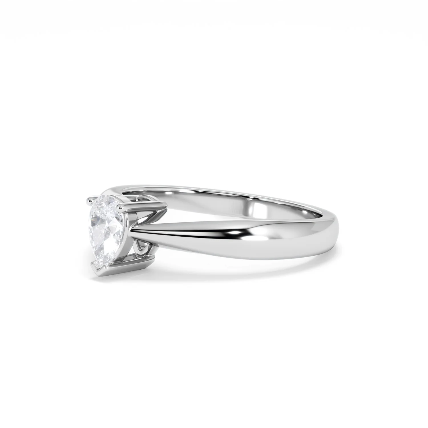 Naomi Pear Cut Lab Diamond Engagement Ring 0.50ct H/SI in 9k White Gold - Image 80