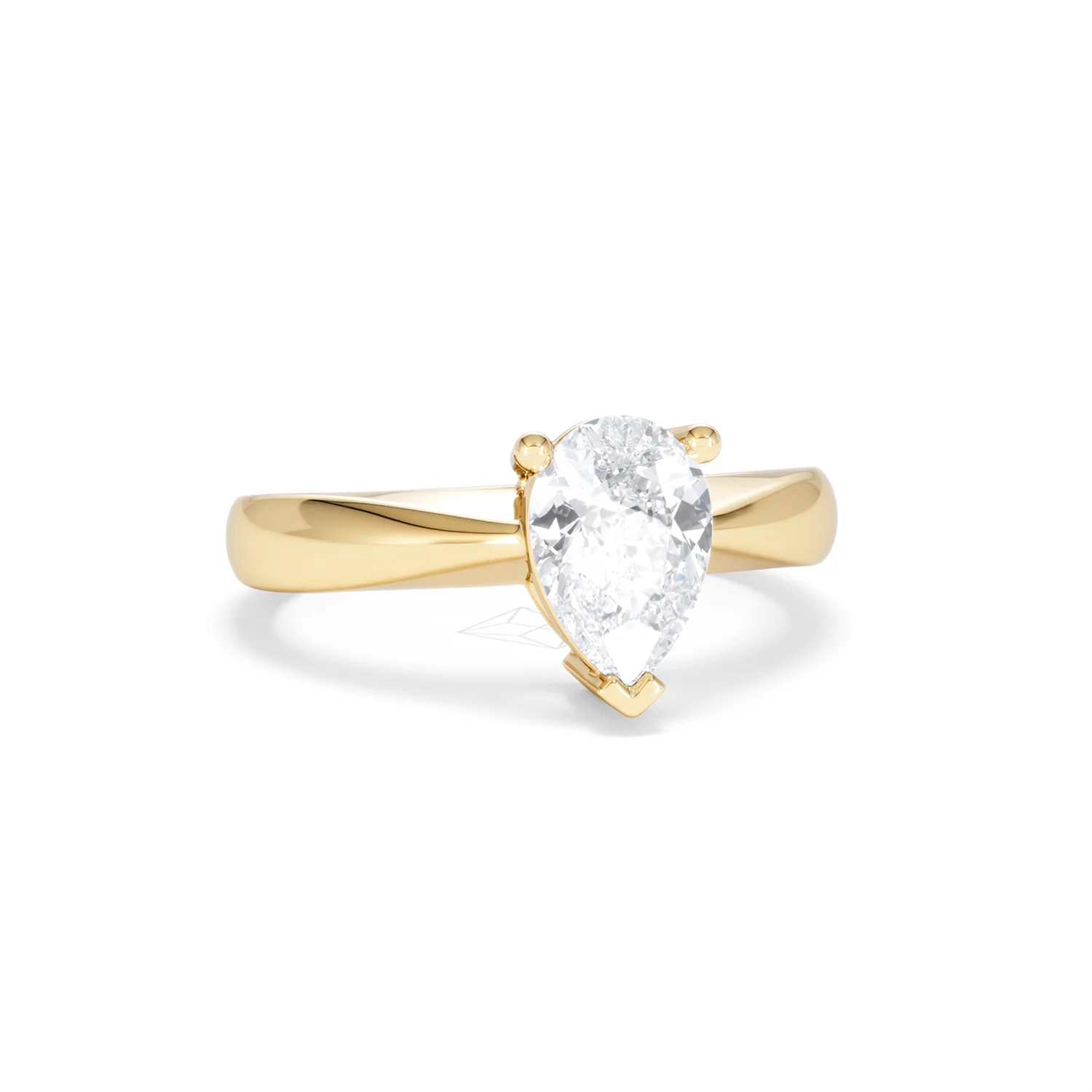 Naomi Pear Cut Lab Diamond Engagement Ring 1.00ct H/SI in 9k Gold - Image 13