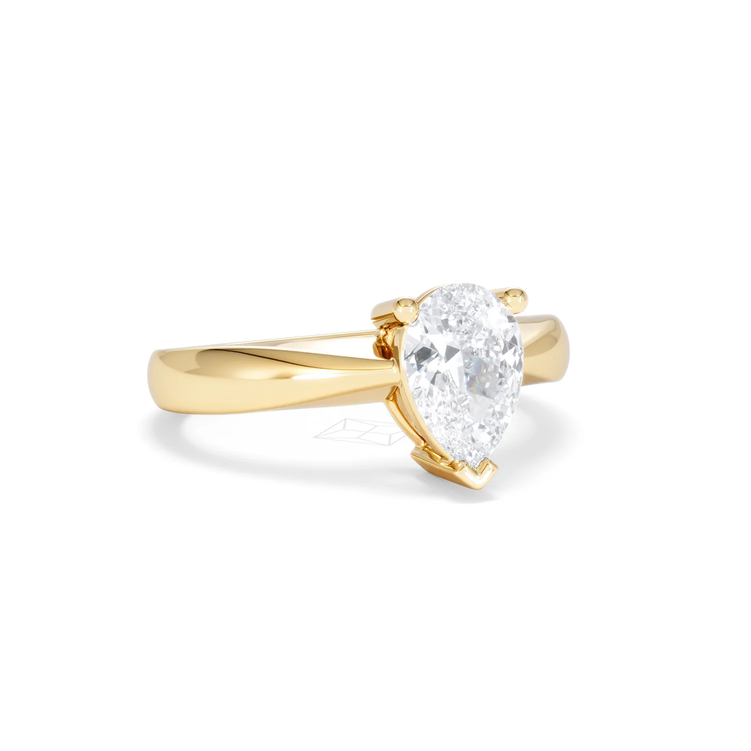 Naomi Pear Cut Lab Diamond Engagement Ring 1.00ct H/SI in 9k Gold - Image 15