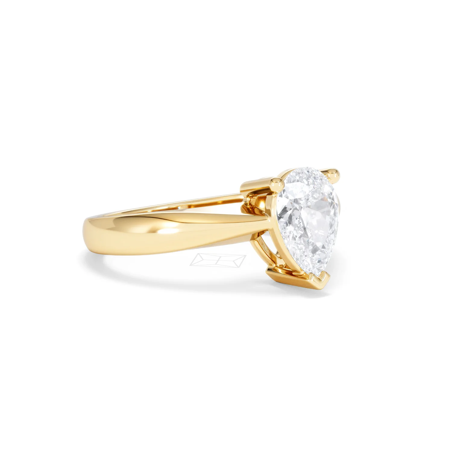 Naomi Pear Cut Lab Diamond Engagement Ring 1.00ct H/SI in 9k Gold - Image 18