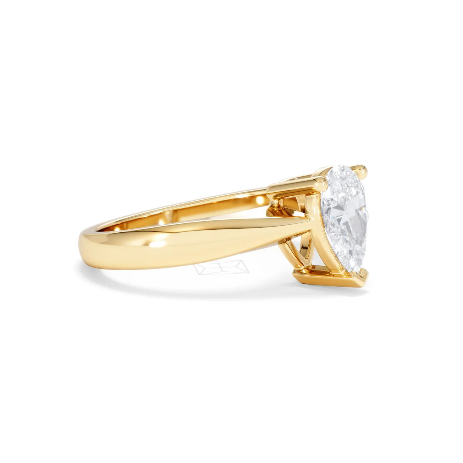 Naomi Pear Cut Lab Diamond Engagement Ring 1.00ct H/SI in 9k Gold - Image 22