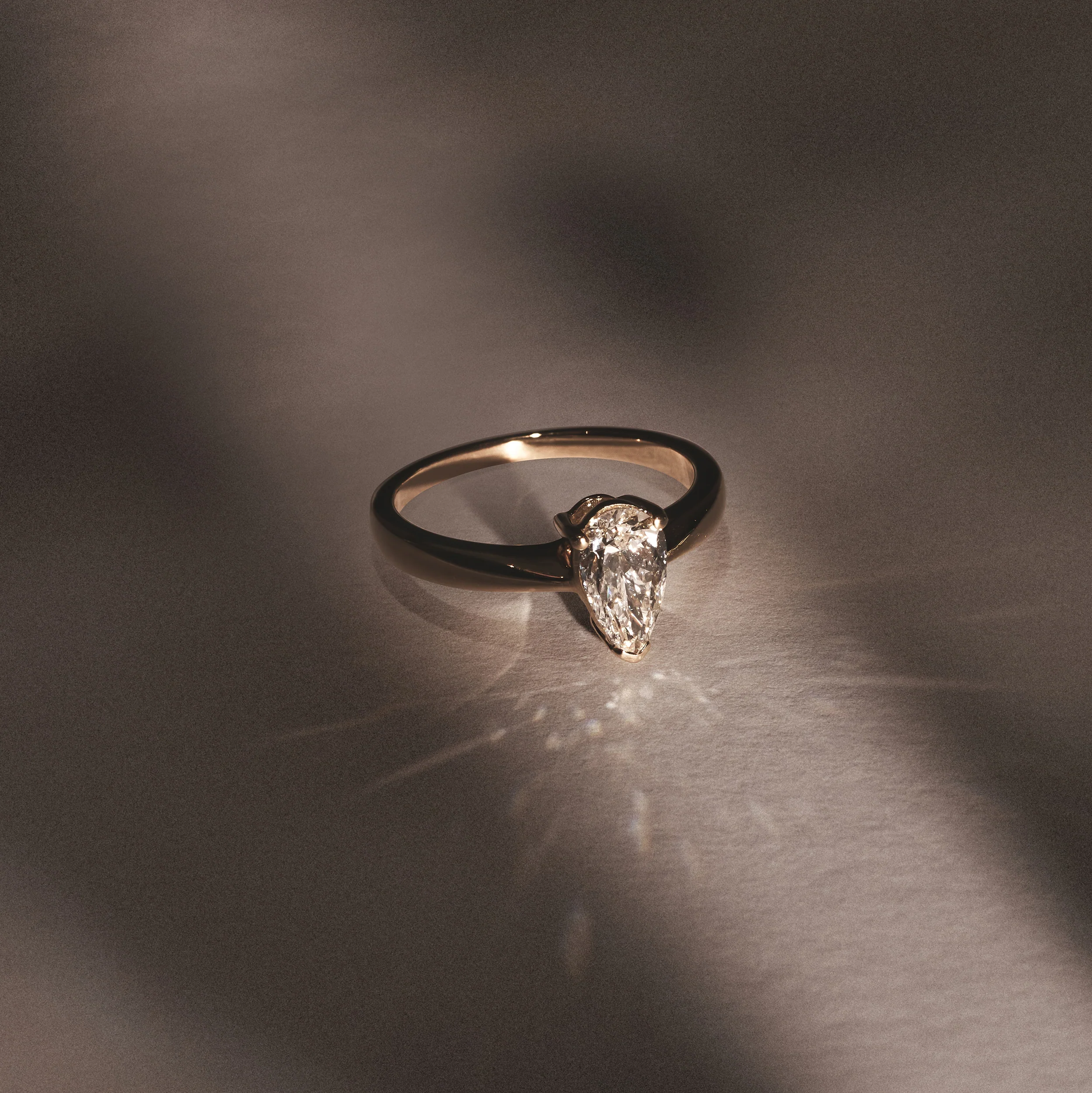 Naomi Pear Cut Lab Diamond Engagement Ring 1.00ct H/SI in 9k Gold - Image 7