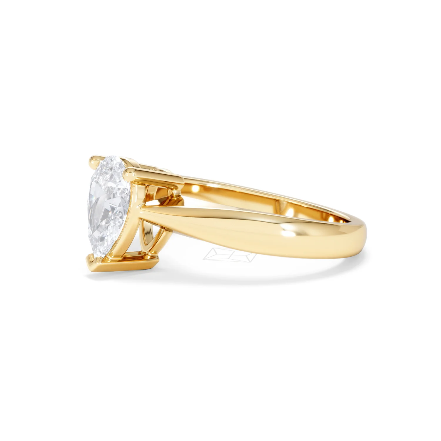 Naomi Pear Cut Lab Diamond Engagement Ring 1.00ct H/SI in 9k Gold - Image 77