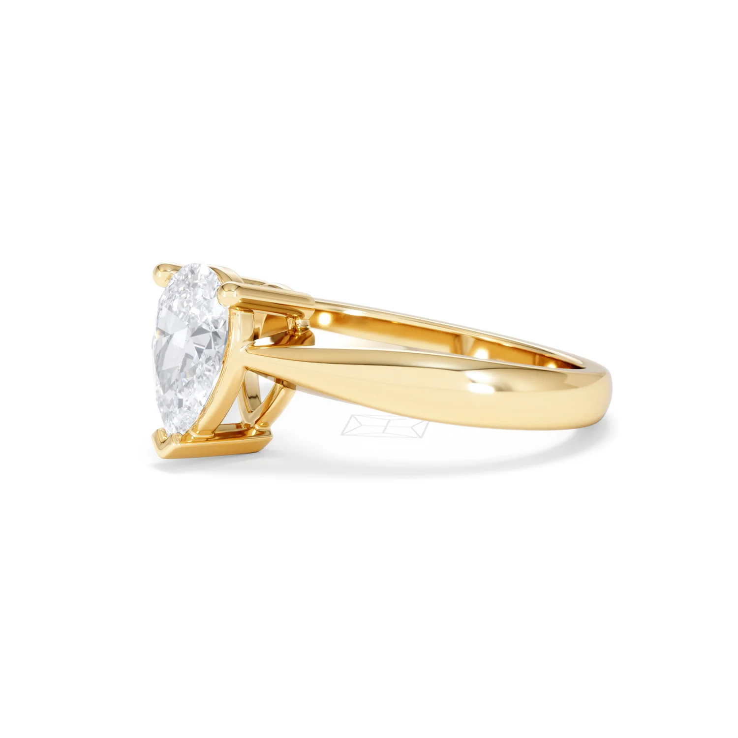 Naomi Pear Cut Lab Diamond Engagement Ring 1.00ct H/SI in 9k Gold - Image 78
