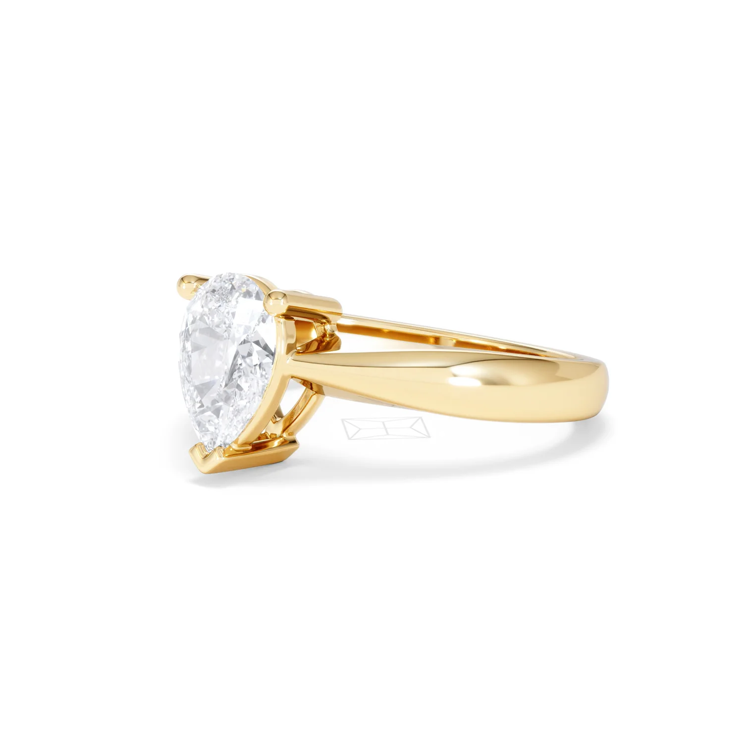 Naomi Pear Cut Lab Diamond Engagement Ring 1.00ct H/SI in 9k Gold - Image 81