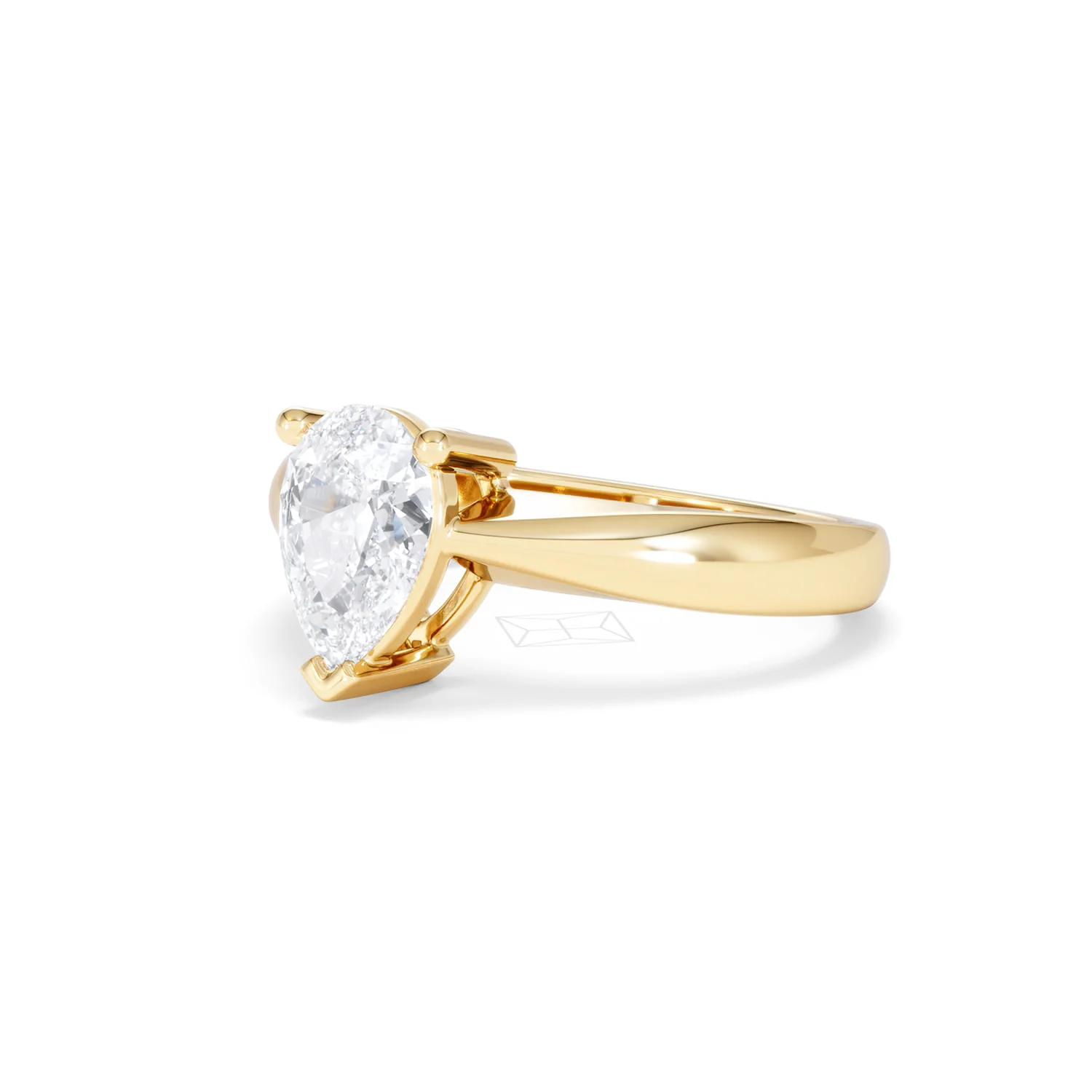 Naomi Pear Cut Lab Diamond Engagement Ring 1.00ct H/SI in 9k Gold - Image 82