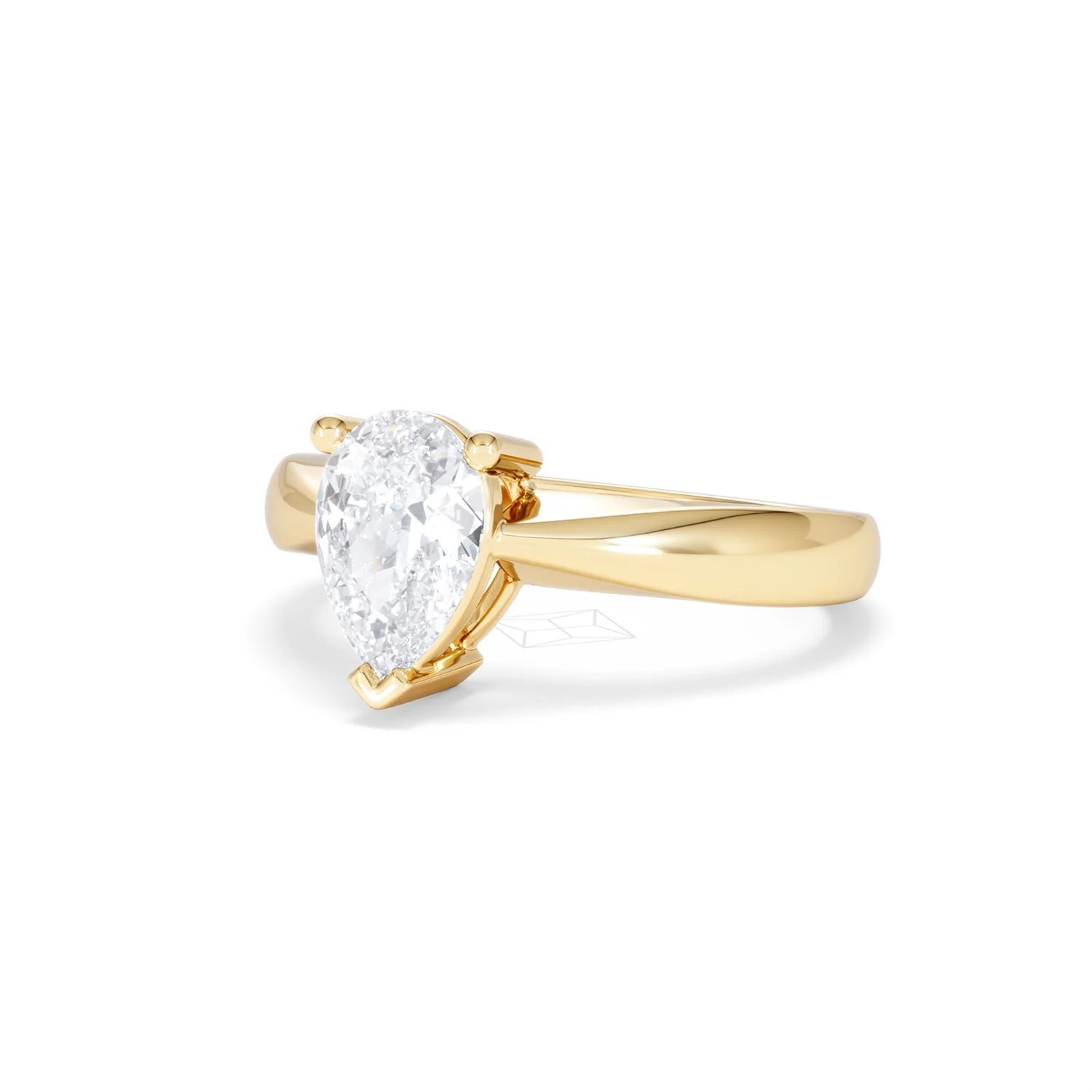 Naomi Pear Cut Lab Diamond Engagement Ring 1.00ct H/SI in 9k Gold - Image 84