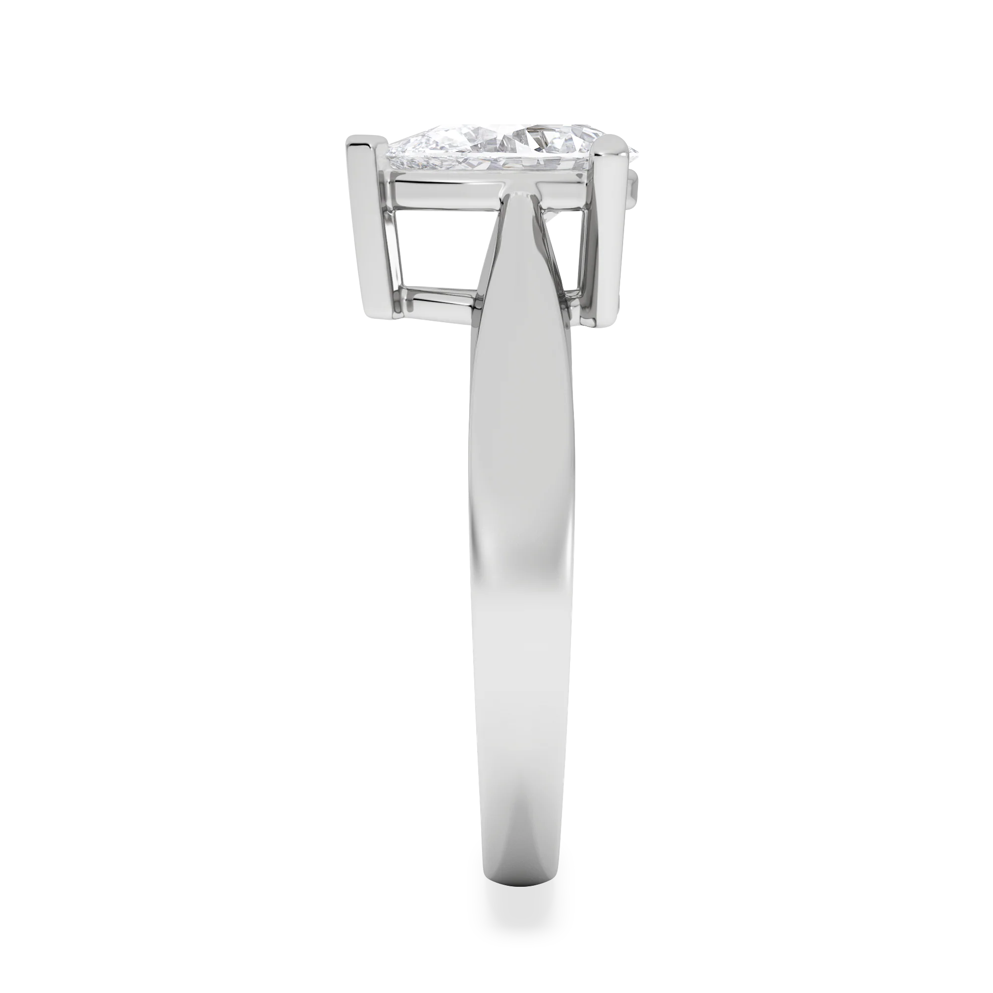 Naomi Pear Cut Lab Diamond Engagement Ring 1.00ct H/SI in 9k White Gold - Image 5