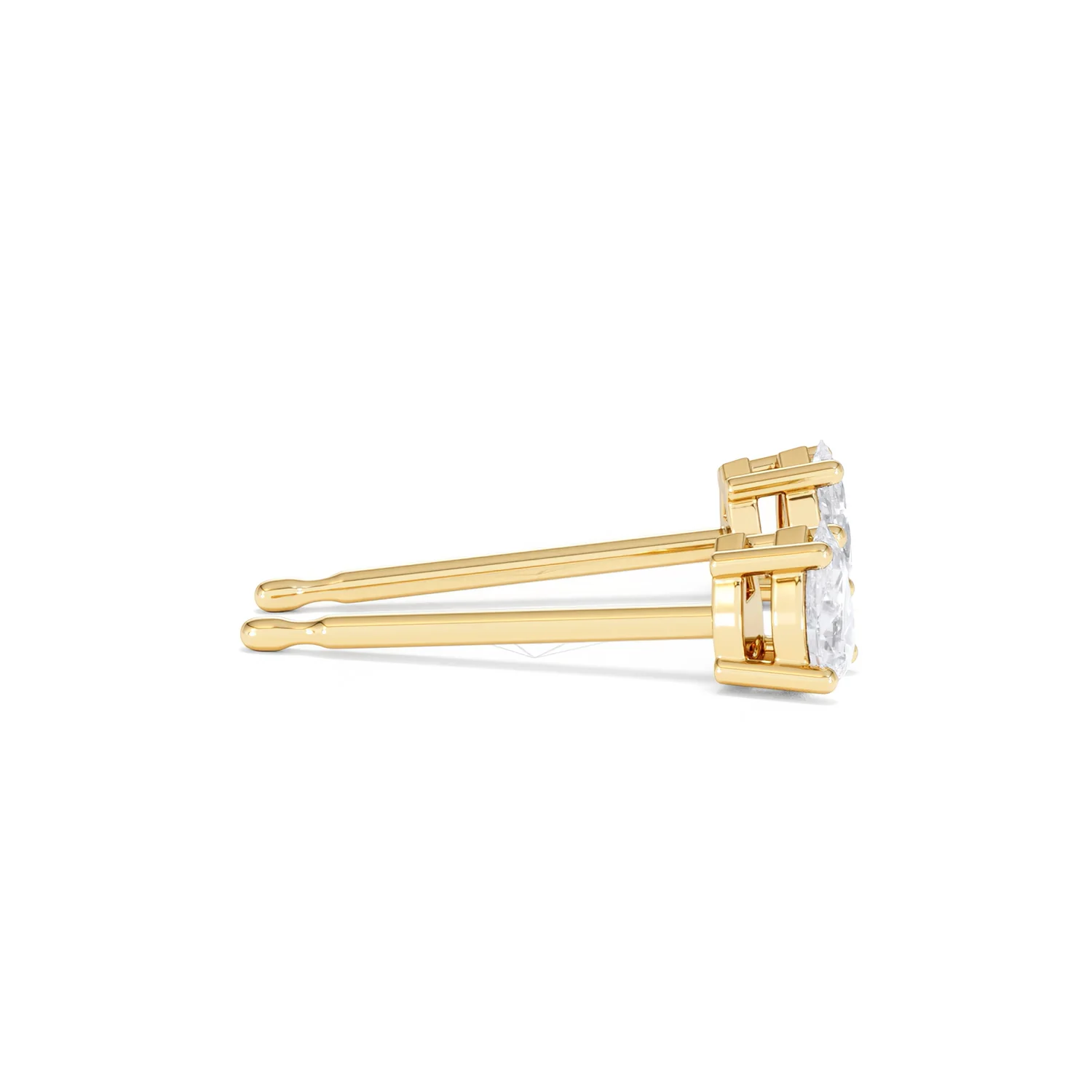 Naomi Pear Cut Lab Diamond Stud Earrings 0.30ct H/SI in 18k Gold Vermeil - Image 29