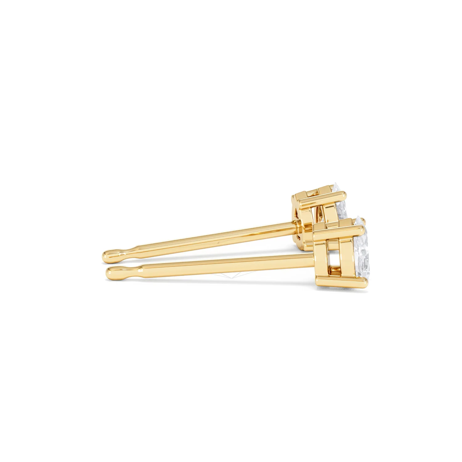 Naomi Pear Cut Lab Diamond Stud Earrings 0.30ct H/SI in 18k Gold Vermeil - Image 31