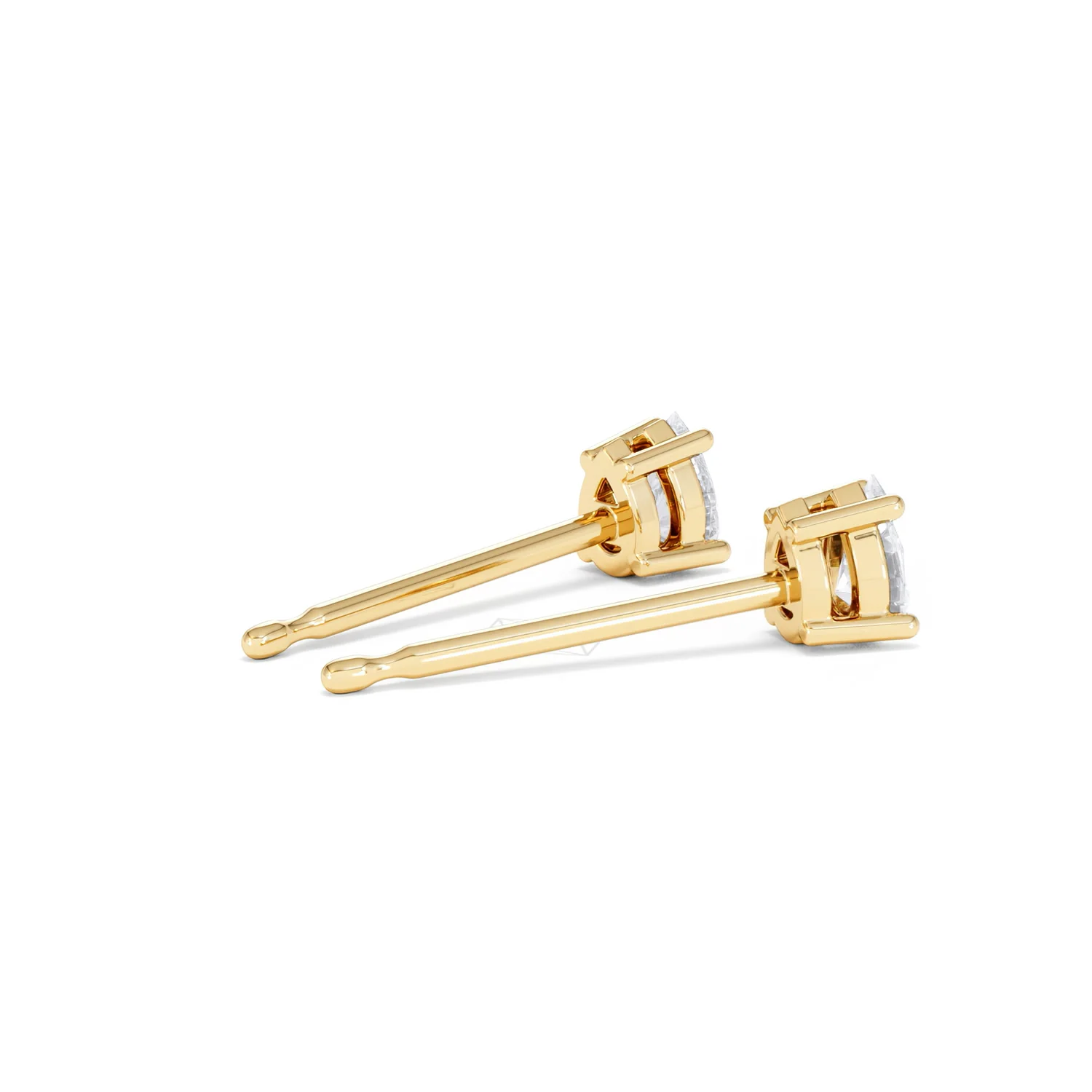 Naomi Pear Cut Lab Diamond Stud Earrings 0.30ct H/SI in 18k Gold Vermeil - Image 37