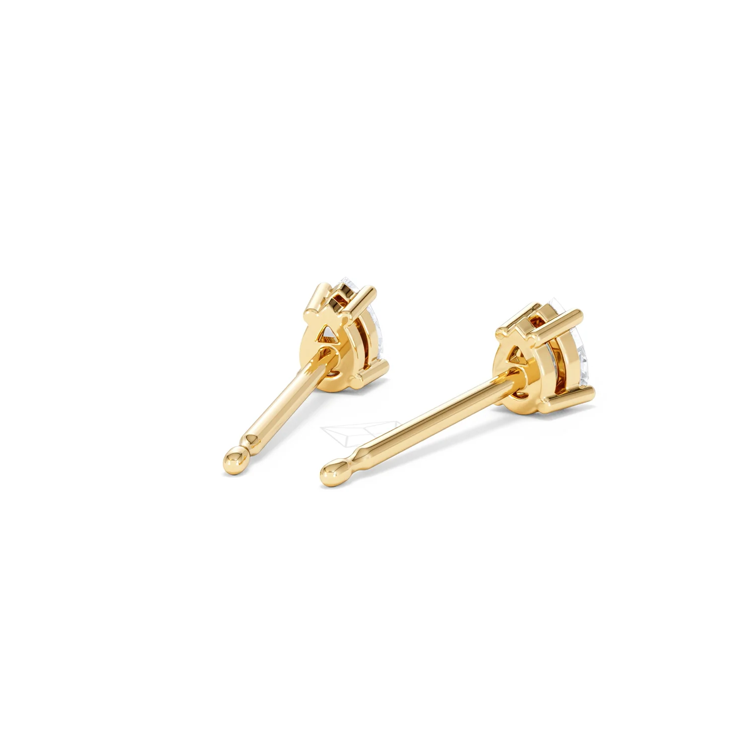 Naomi Pear Cut Lab Diamond Stud Earrings 0.30ct H/SI in 18k Gold Vermeil - Image 44
