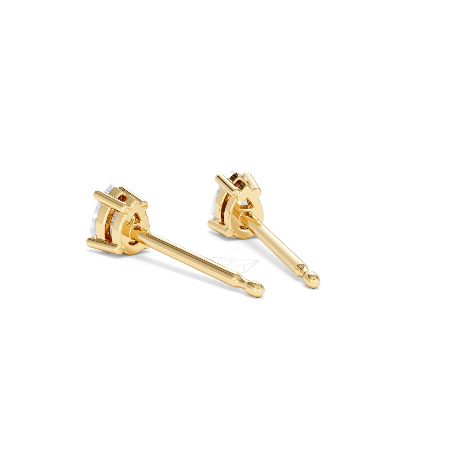 Naomi Pear Cut Lab Diamond Stud Earrings 0.30ct H/SI in 18k Gold Vermeil - Image 56