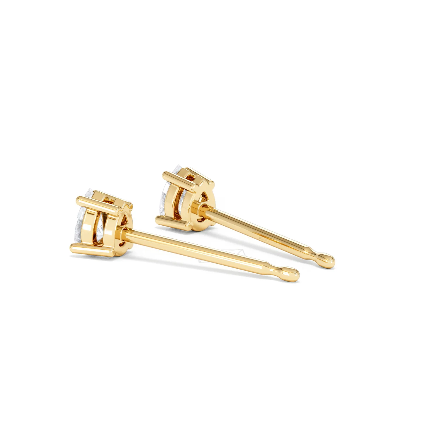 Naomi Pear Cut Lab Diamond Stud Earrings 0.30ct H/SI in 18k Gold Vermeil - Image 61
