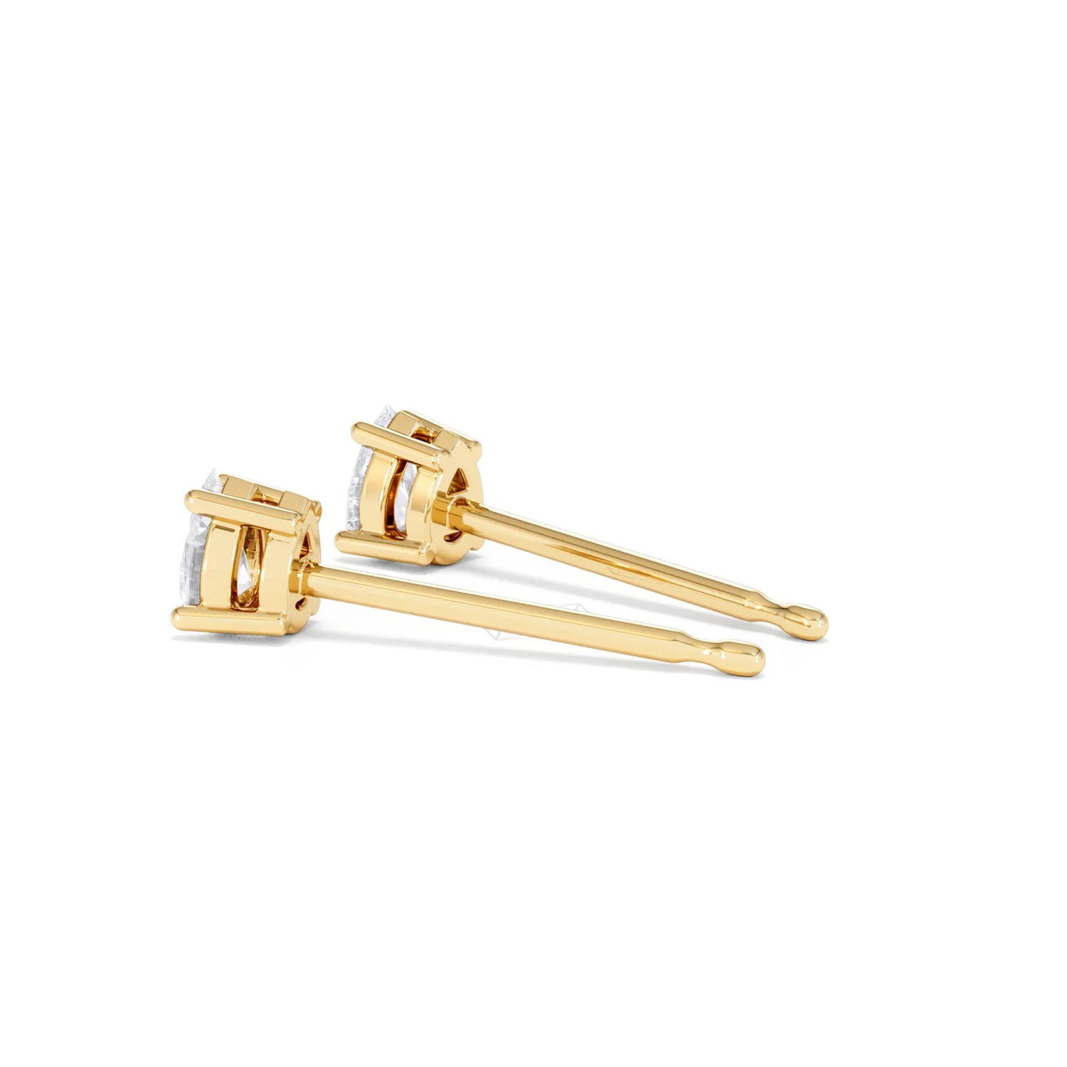 Naomi Pear Cut Lab Diamond Stud Earrings 0.30ct H/SI in 18k Gold Vermeil - Image 63