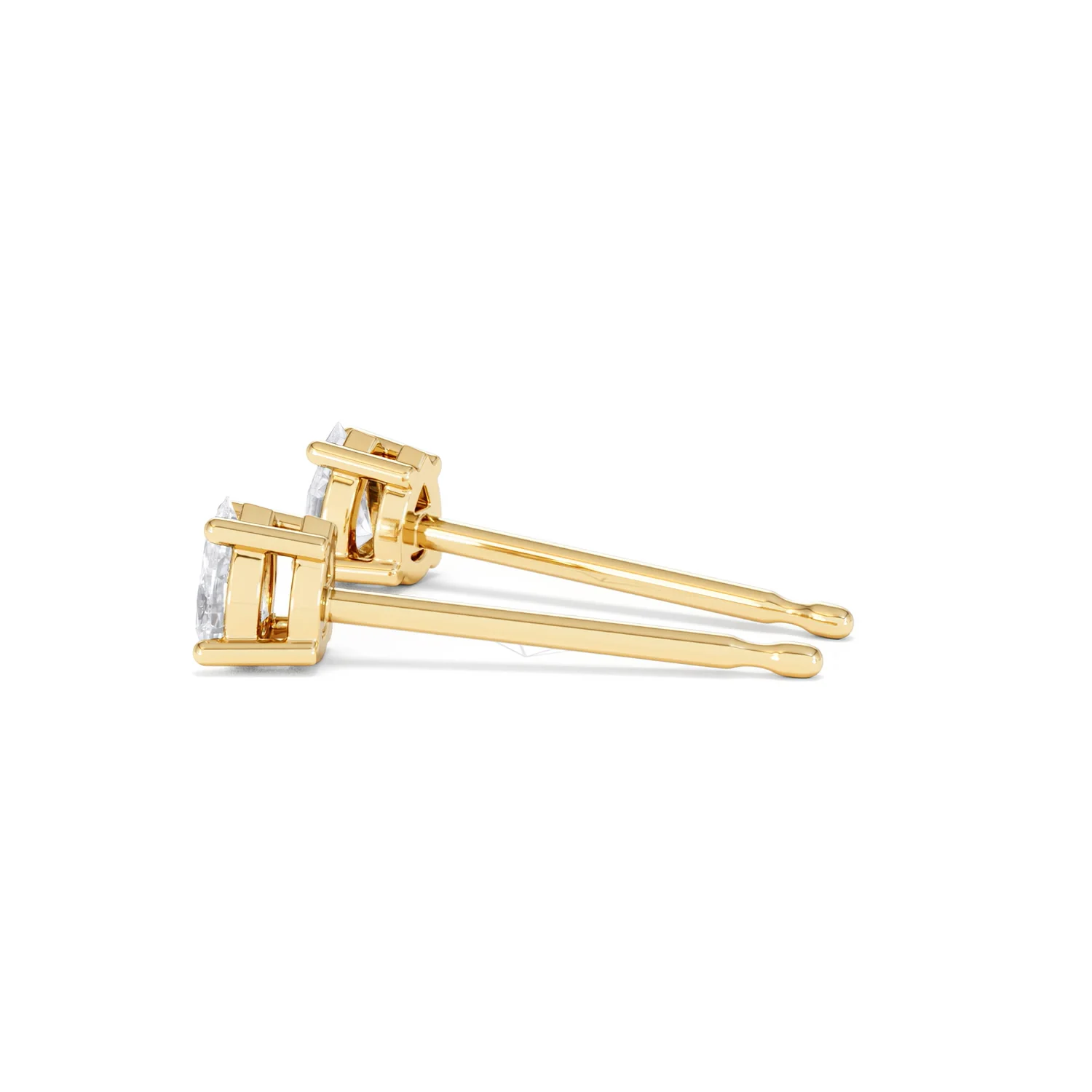 Naomi Pear Cut Lab Diamond Stud Earrings 0.30ct H/SI in 18k Gold Vermeil - Image 66