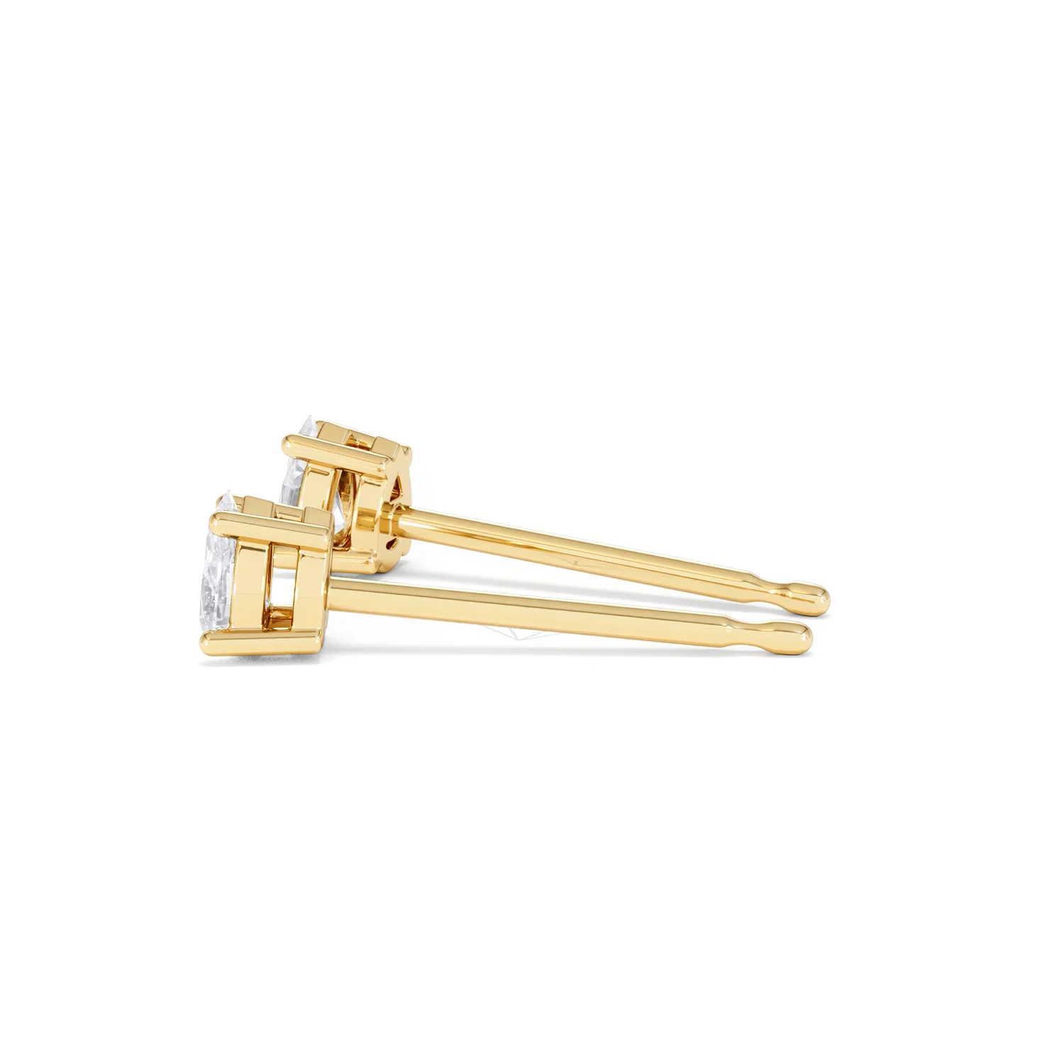 Naomi Pear Cut Lab Diamond Stud Earrings 0.30ct H/SI in 18k Gold Vermeil - Image 67