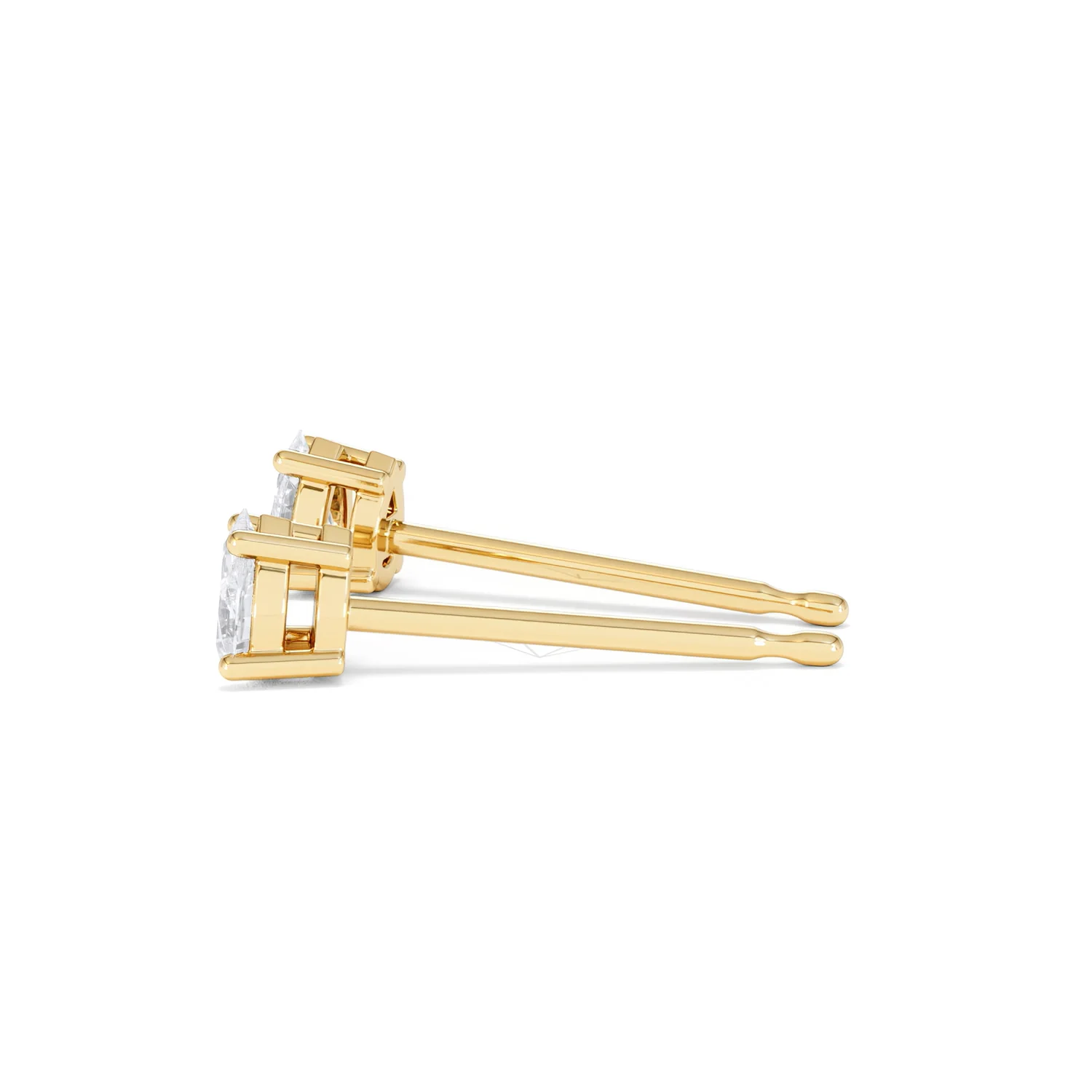 Naomi Pear Cut Lab Diamond Stud Earrings 0.30ct H/SI in 18k Gold Vermeil - Image 68