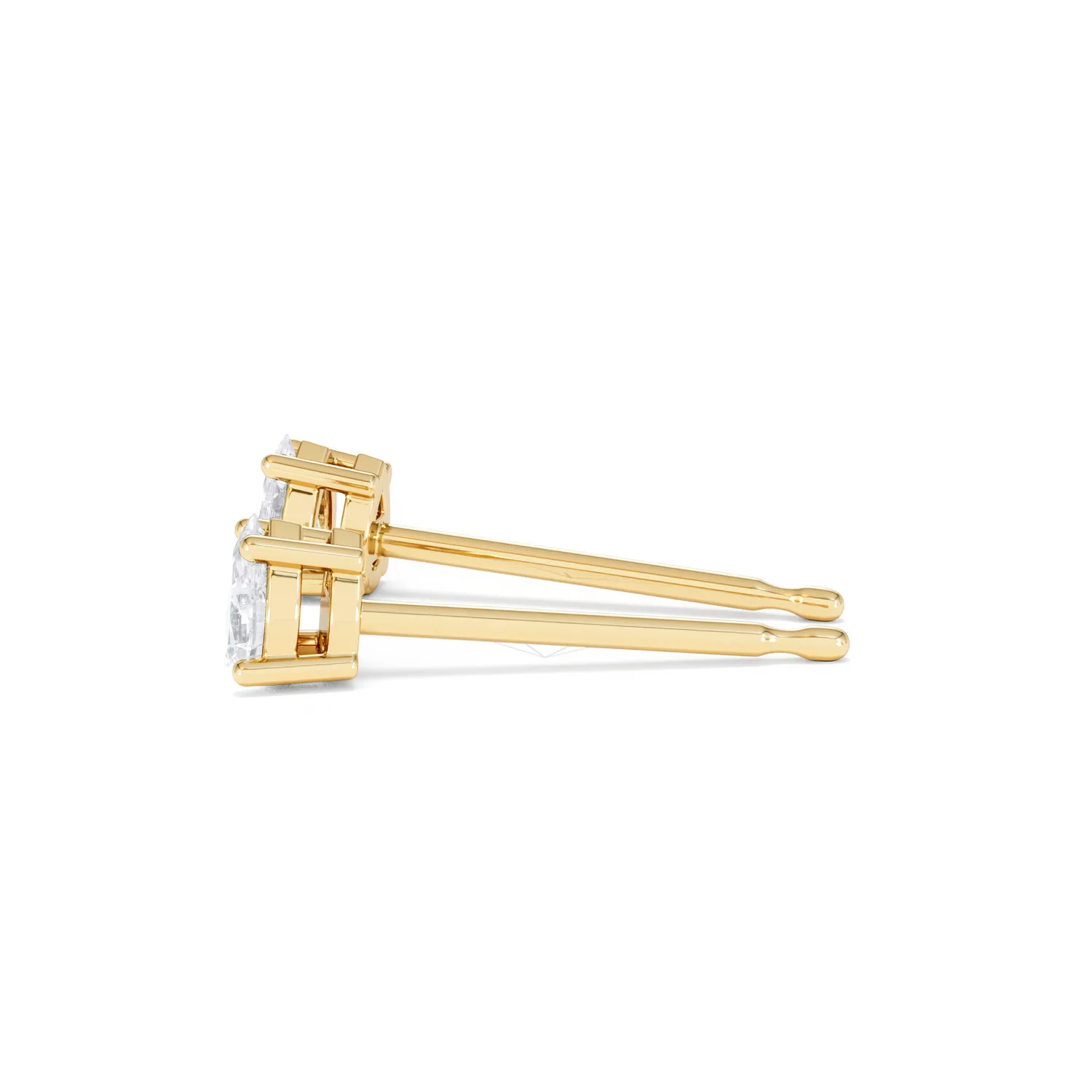 Naomi Pear Cut Lab Diamond Stud Earrings 0.30ct H/SI in 18k Gold Vermeil - Image 69